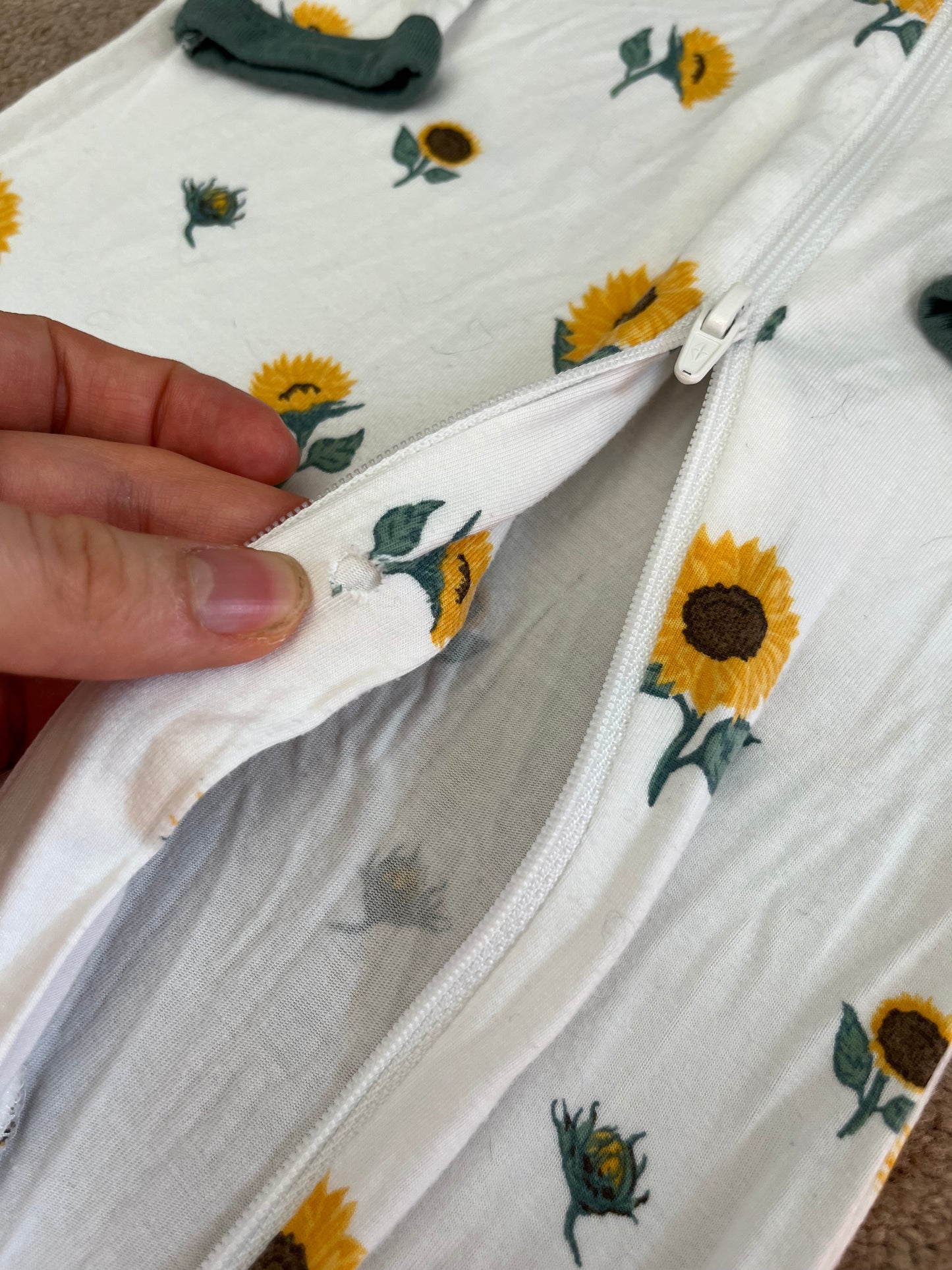 Kyte Bamboo Zippered Romper in Sunflower 2T