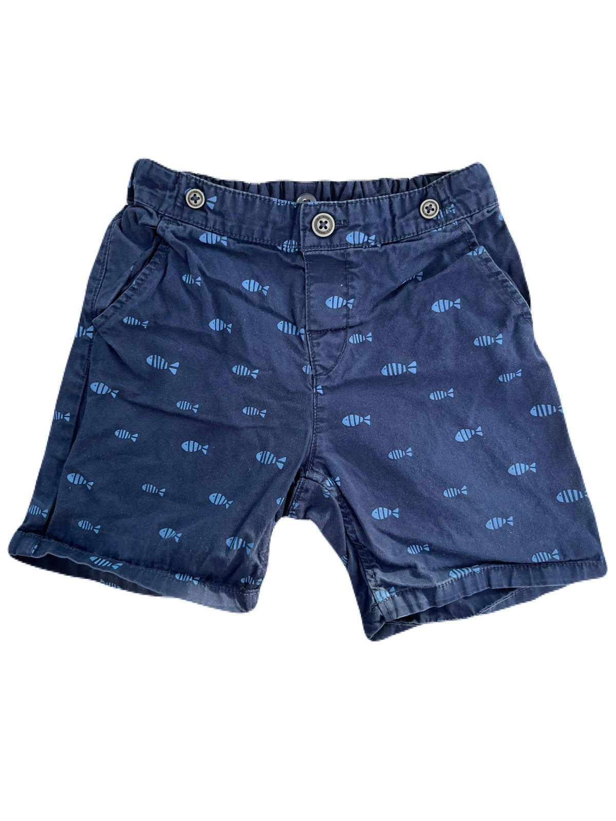 H&M Navy Fish Shorts 2T