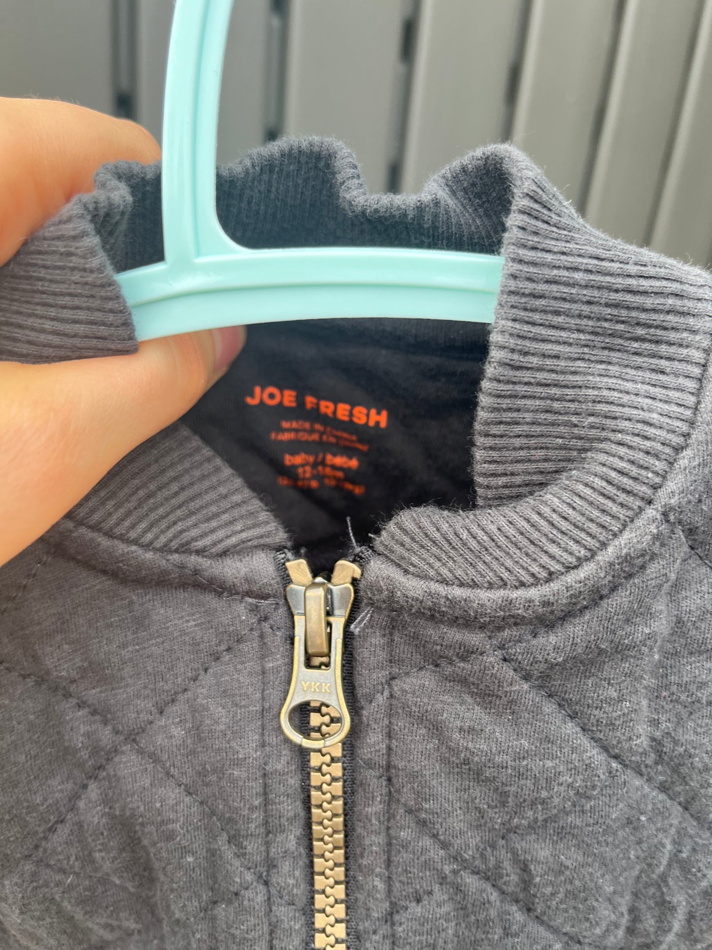 Joe F Quilted Grey Jacket 12-18m