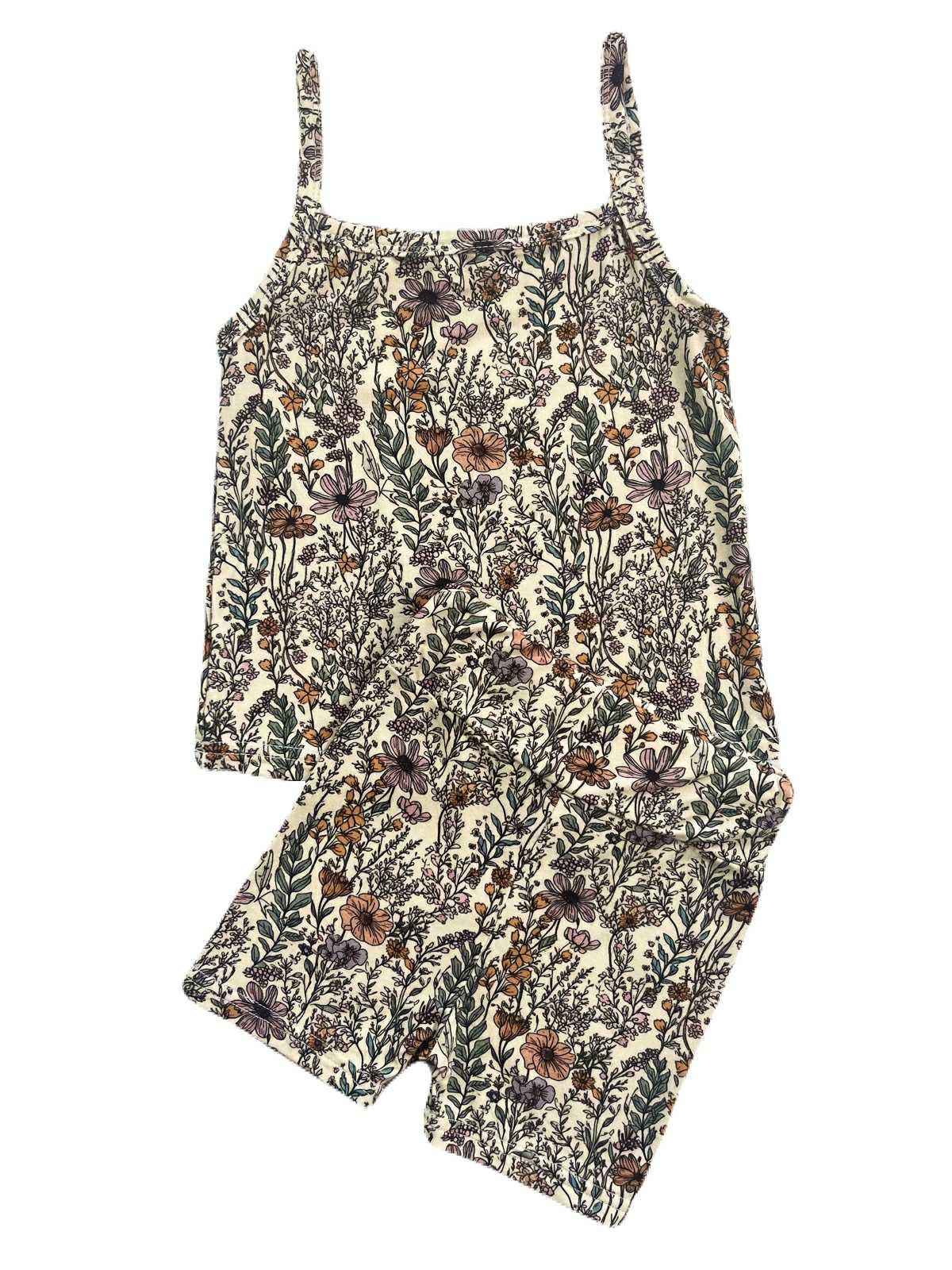 Golden Hour Flora Bike-Shorts Tank Set
