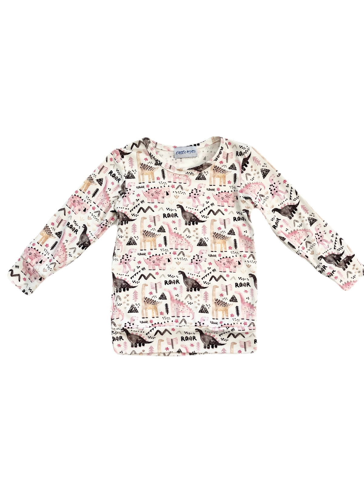 Prehistoric Pink Crewneck-Style Long-Sleeve