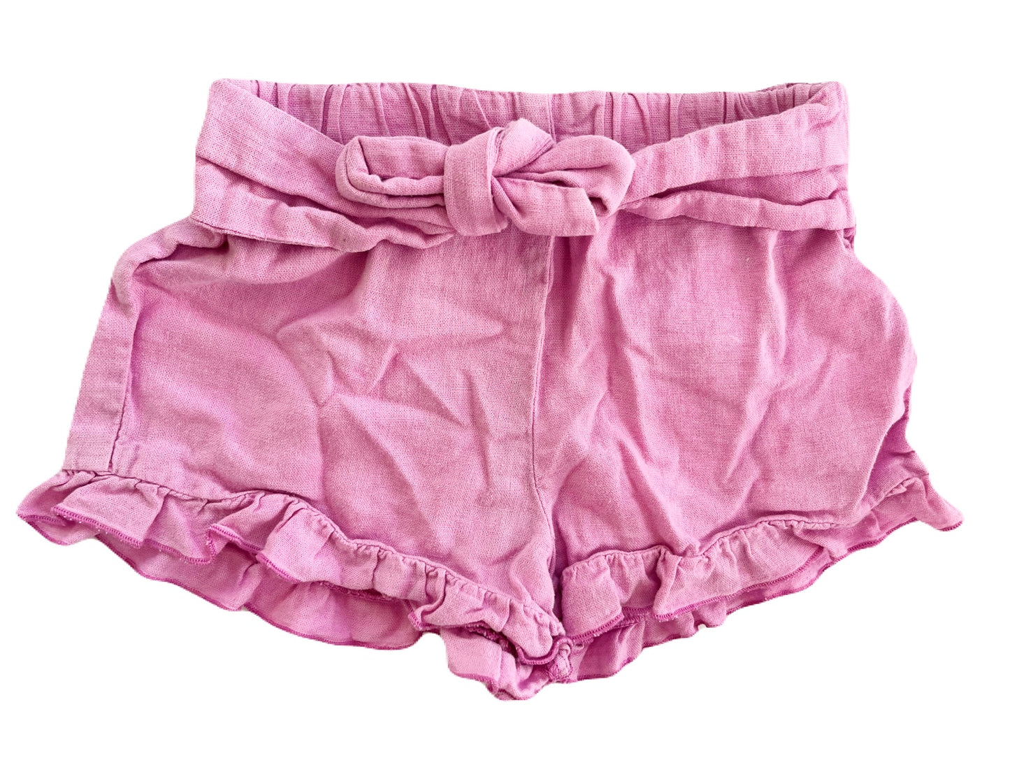 ZARA Pink Tie Ruffle Shorts 18-24