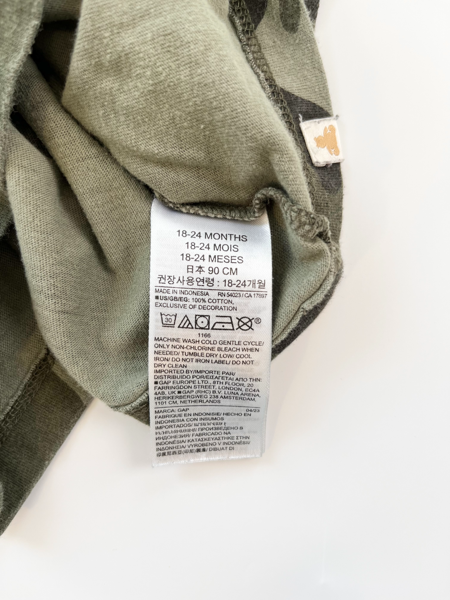 Gap Camo Long-Sleeve Shirt 18-24m