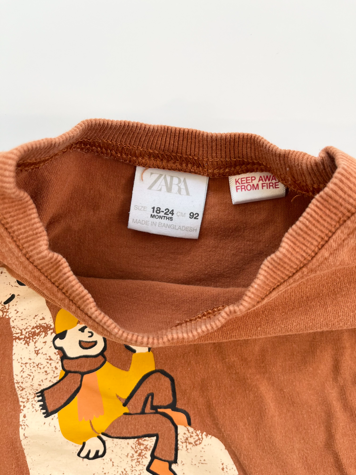 ZARA Long Sleeve Dino Shirt 18-24m