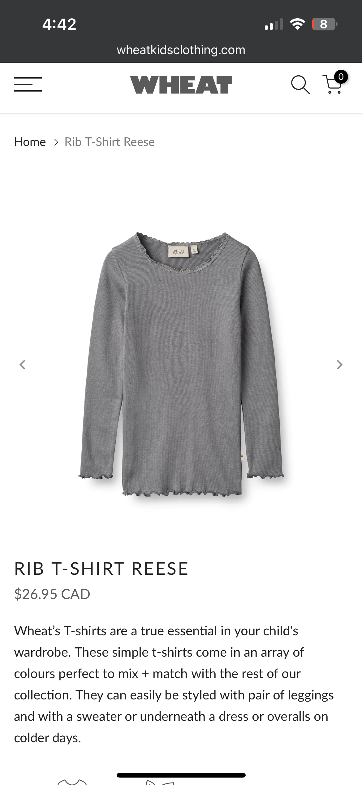 Wheat Ribbed Long-Sleeve Shirt 6m