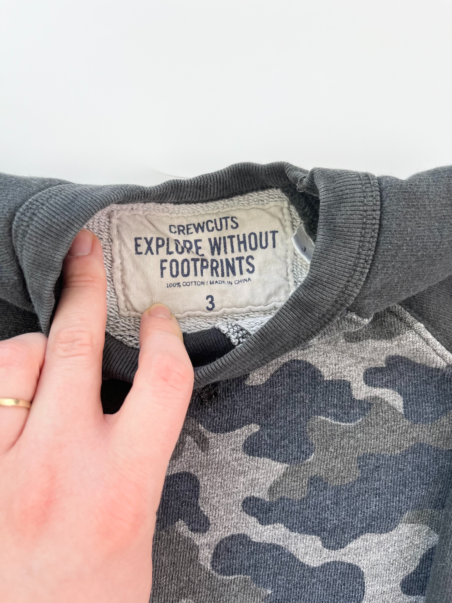 Crewcuts Camo Crewneck 3T