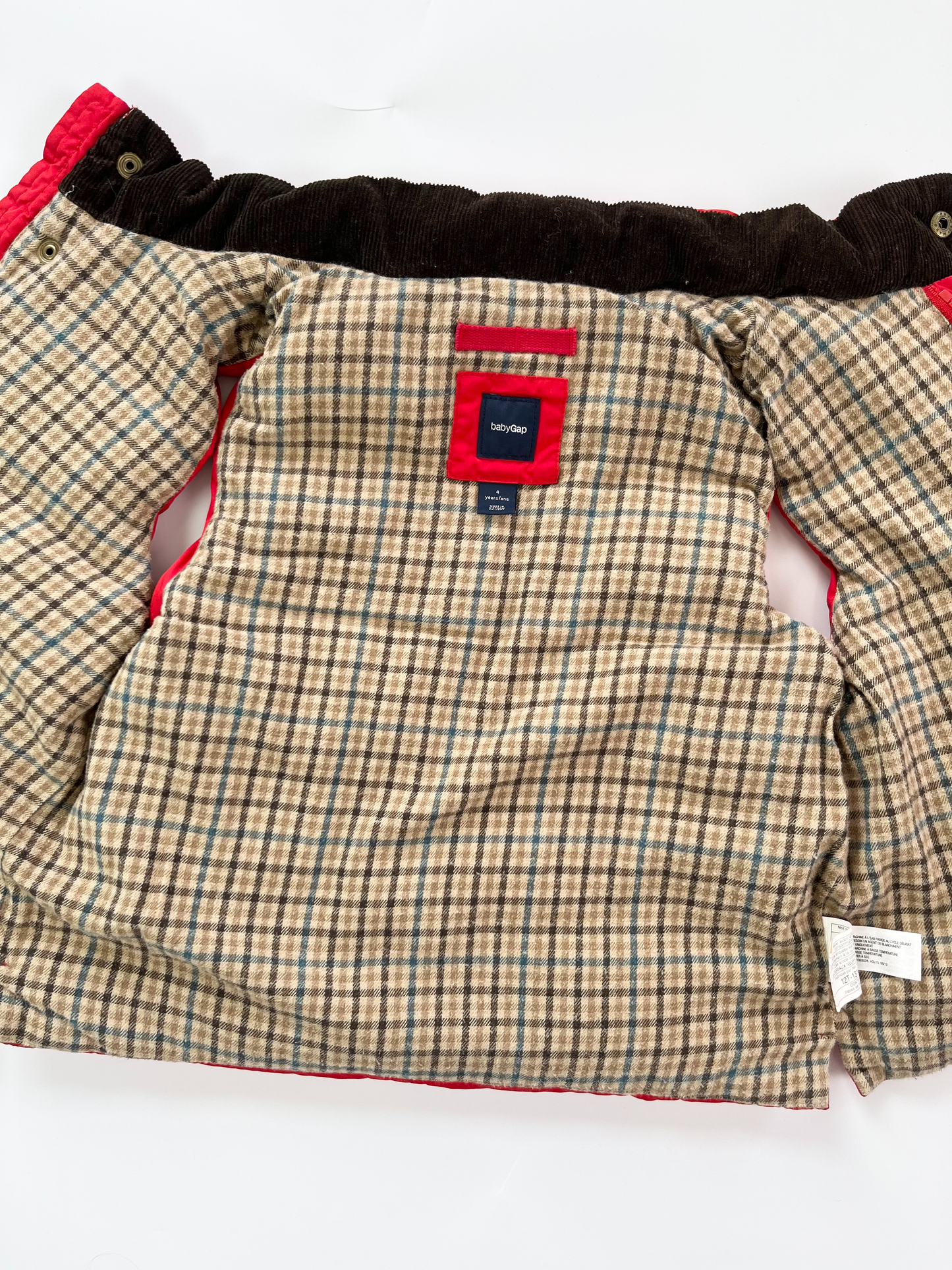 GAP Red Puffer Vest 4T