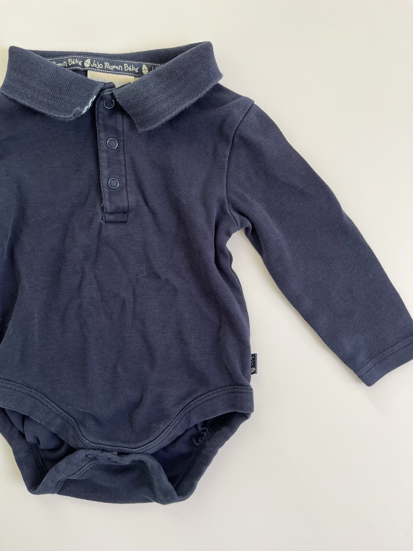 Jo Jo Maman Babe Polo Onesie 6-12m