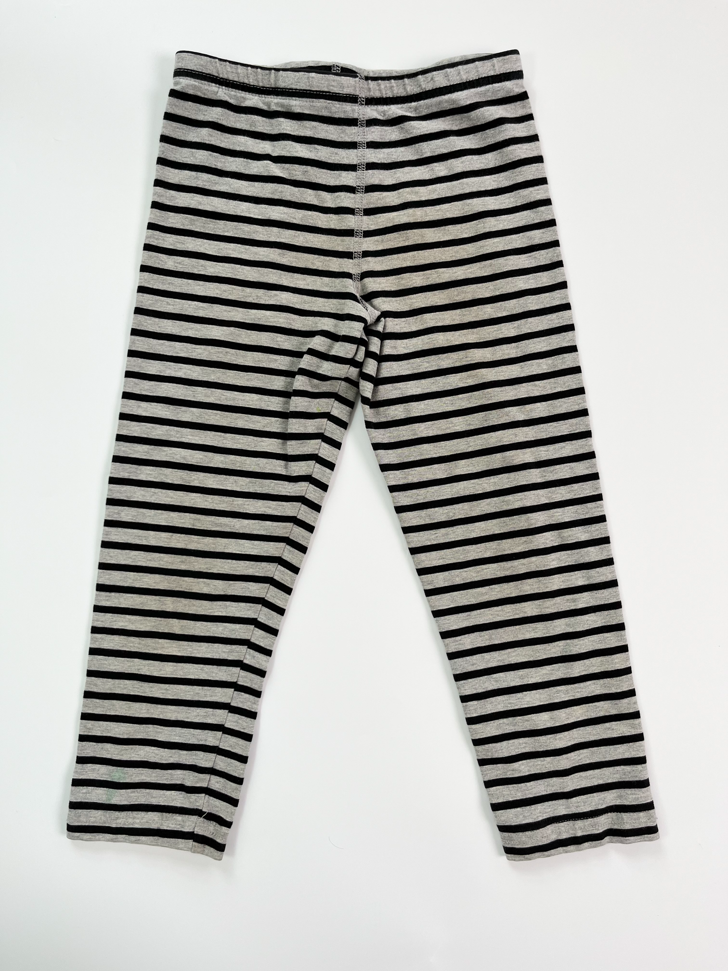 Peekaboo Beans Grey Striped Leggings 6T