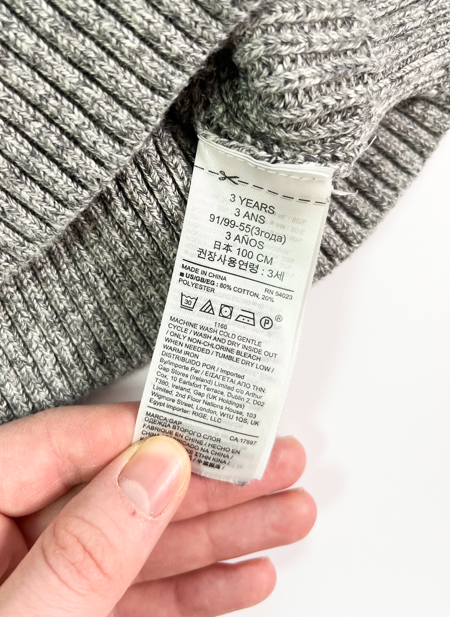 GAP Grey Knit Sweater 3T