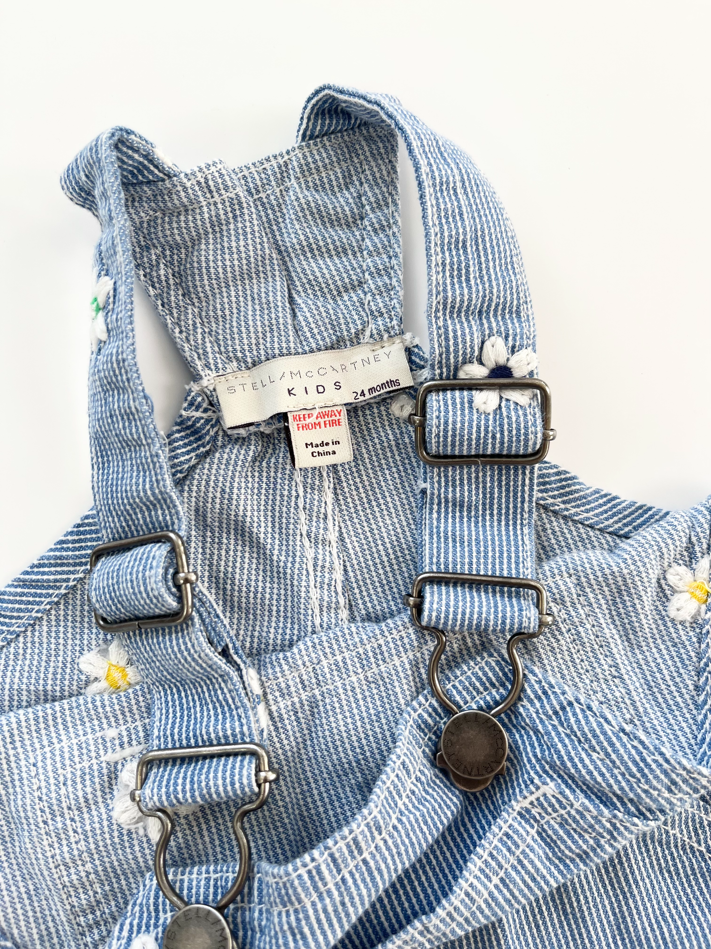 Stella Mccartney Embroidered Daisy Overalls 24m