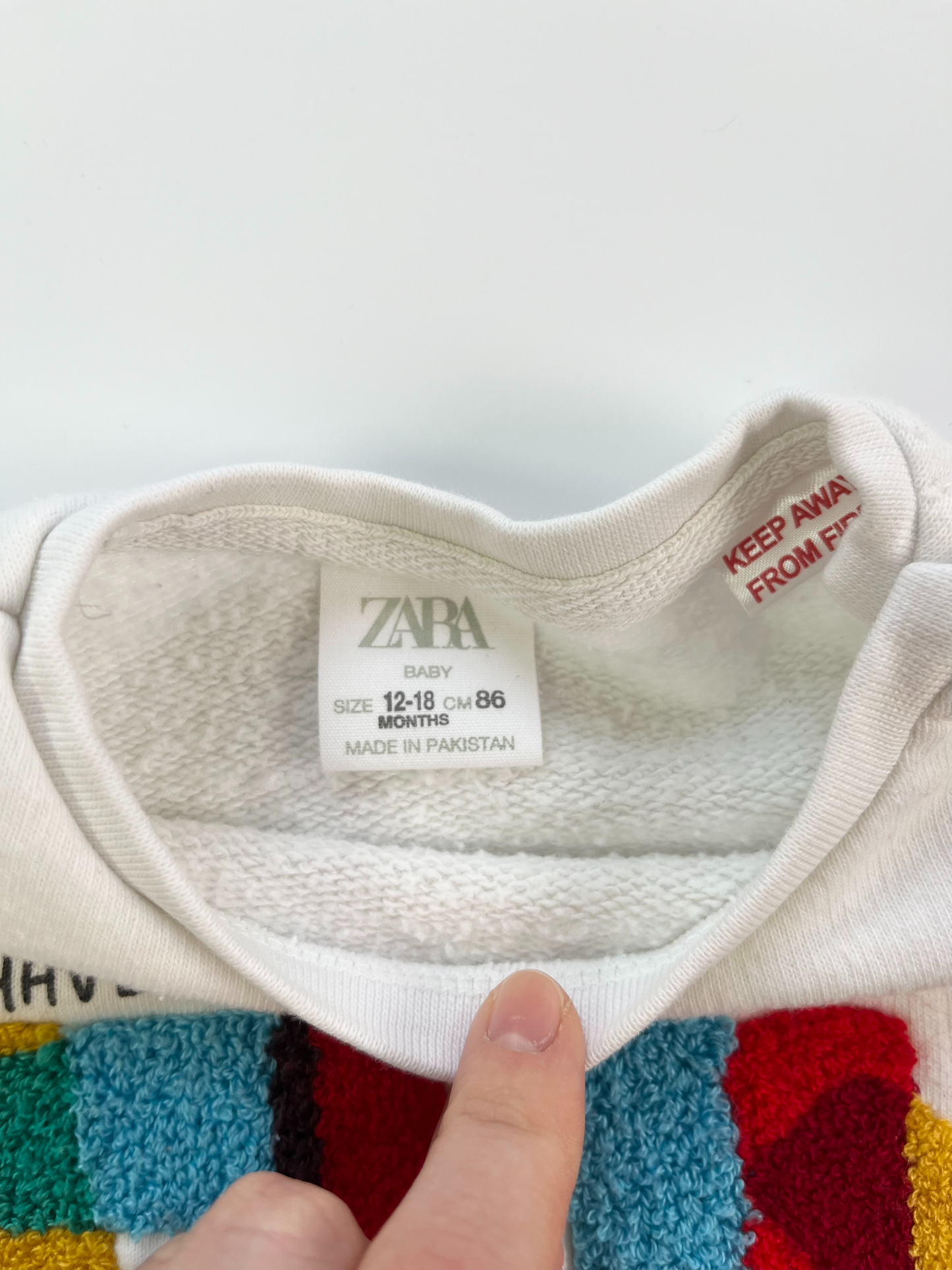 ZARA "Fun" Crewneck Sweater 12-18m