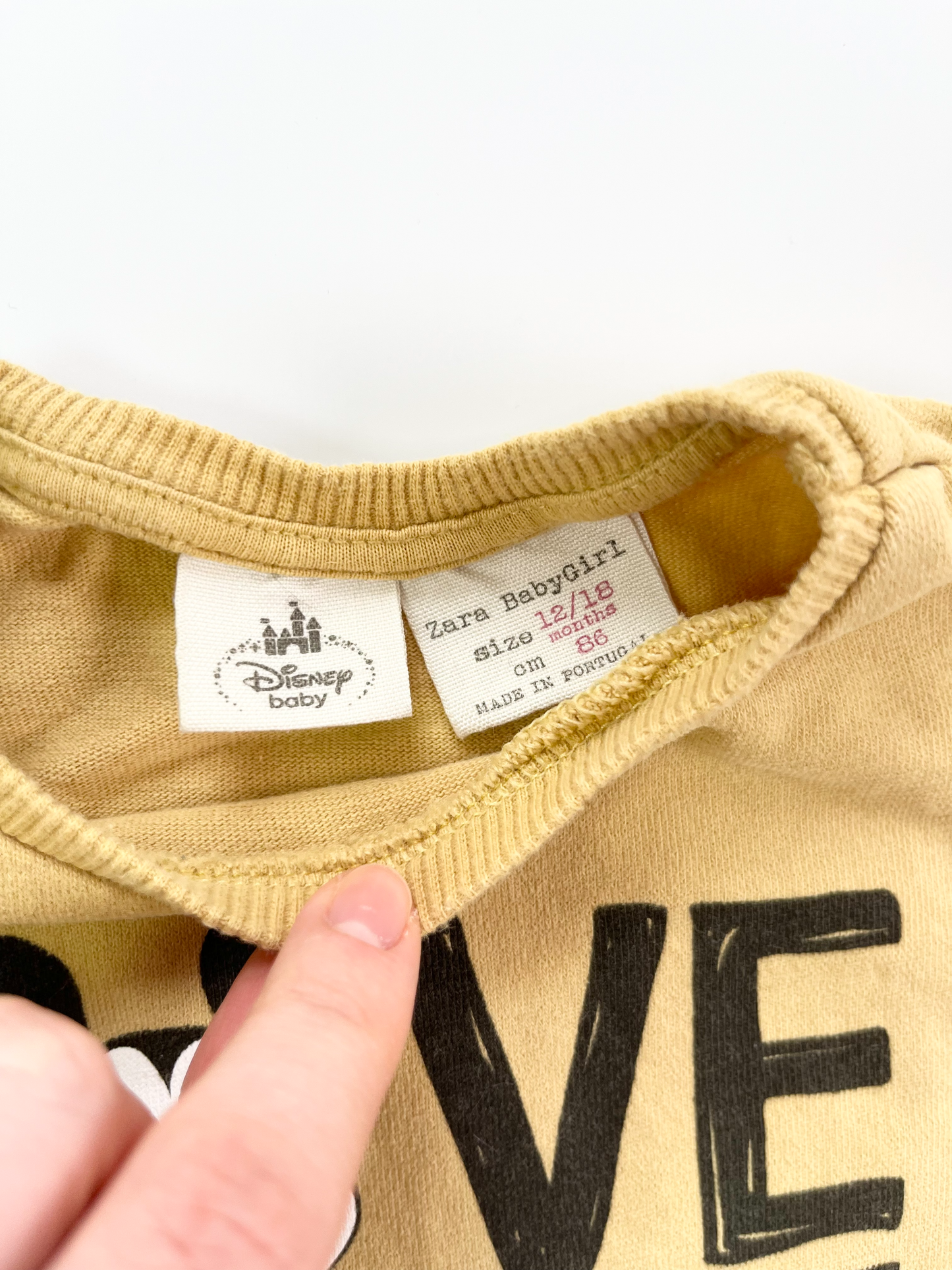 Z A R A Mickey Long Sleeve 12-18m