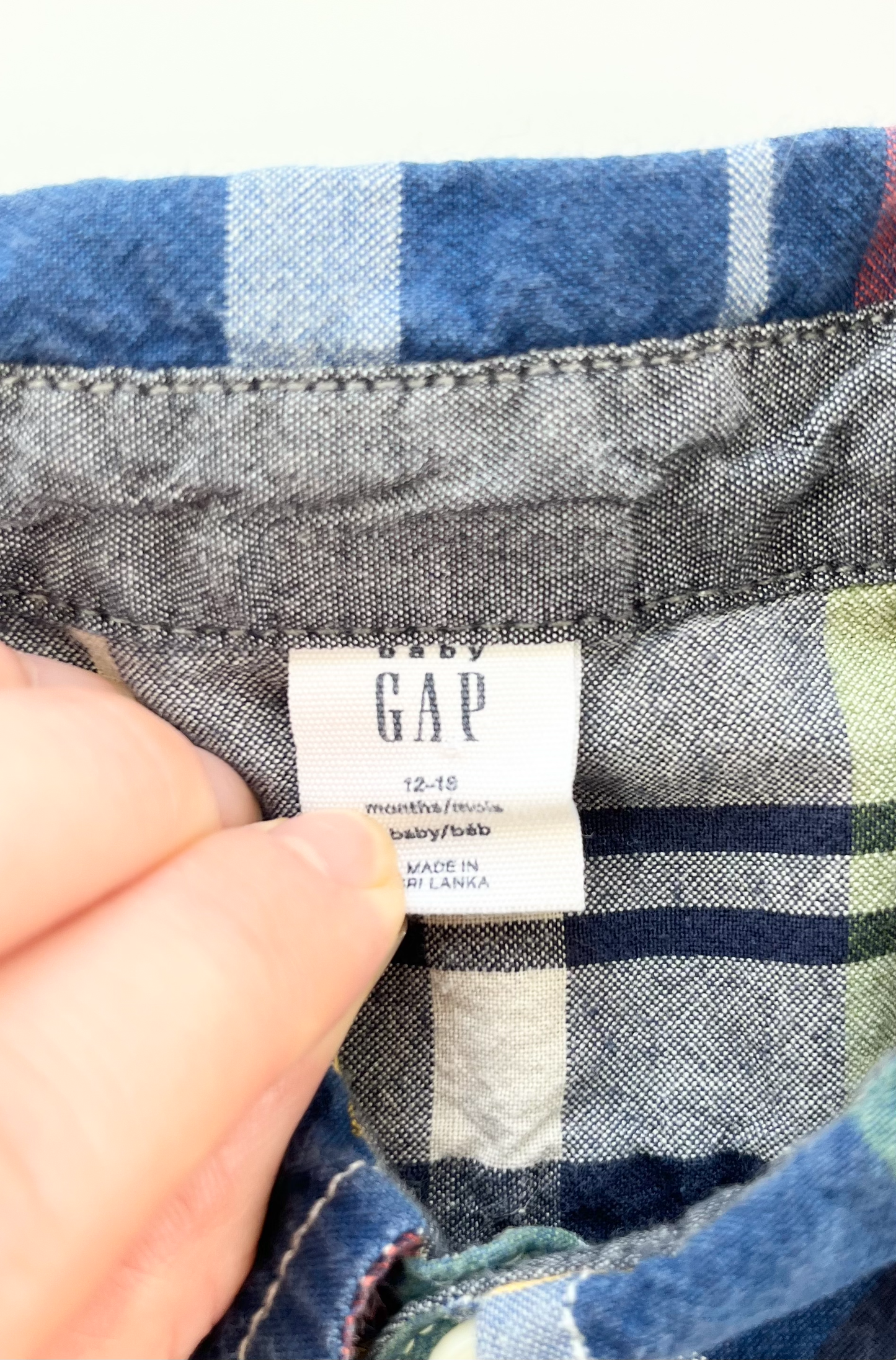 Gap Plaid Shortie Romper 12-18m