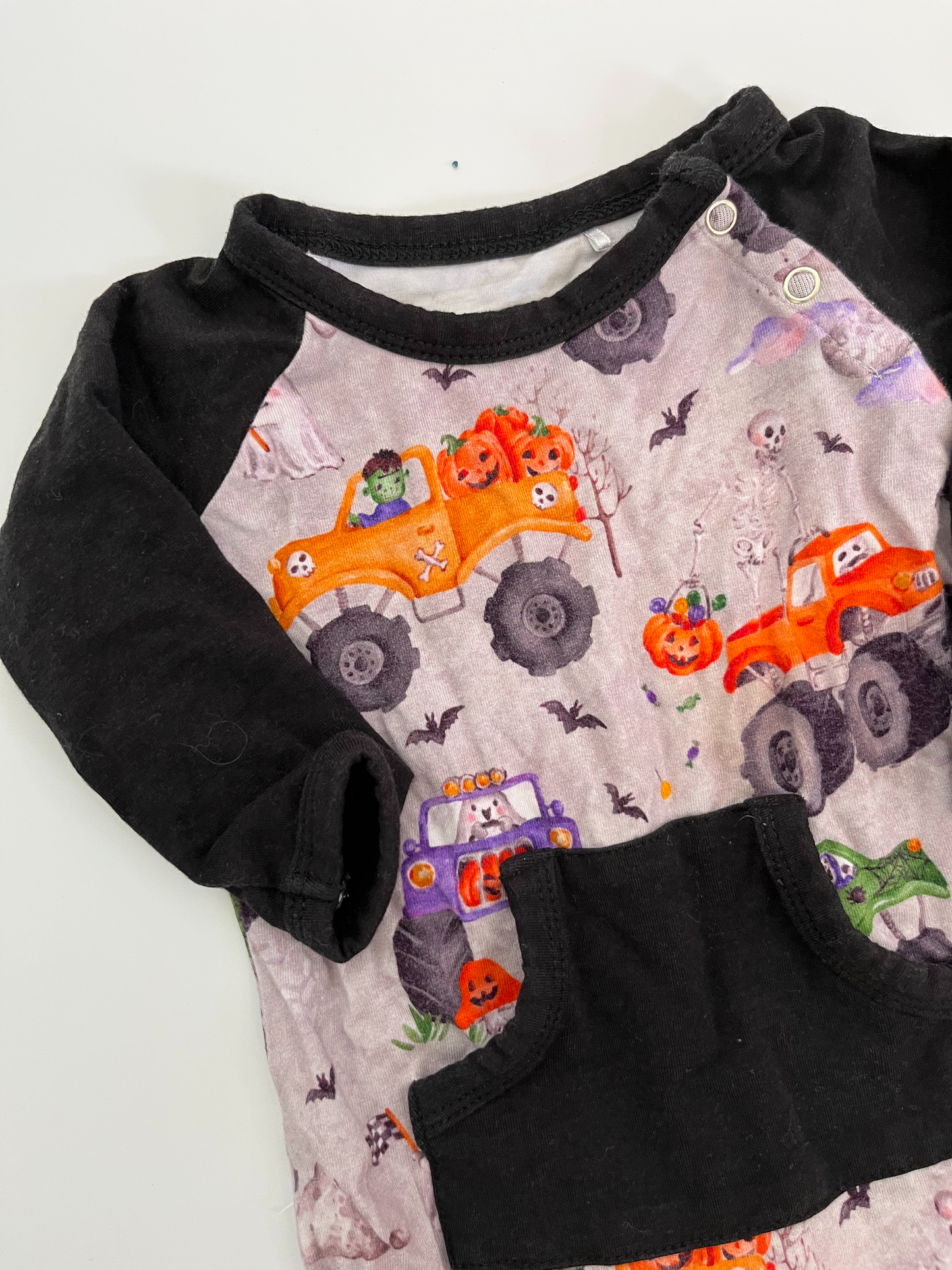 The Sleepy Sloth Bamboo Halloween Longall, 3-6m
