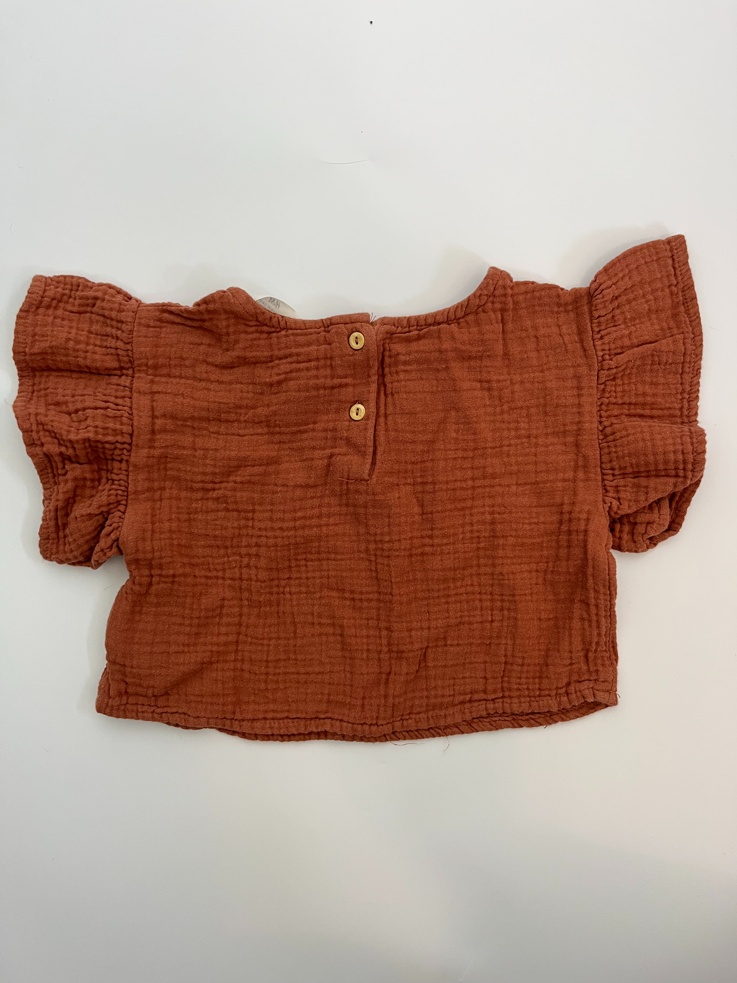 H&M Orange Muslin Top 3T