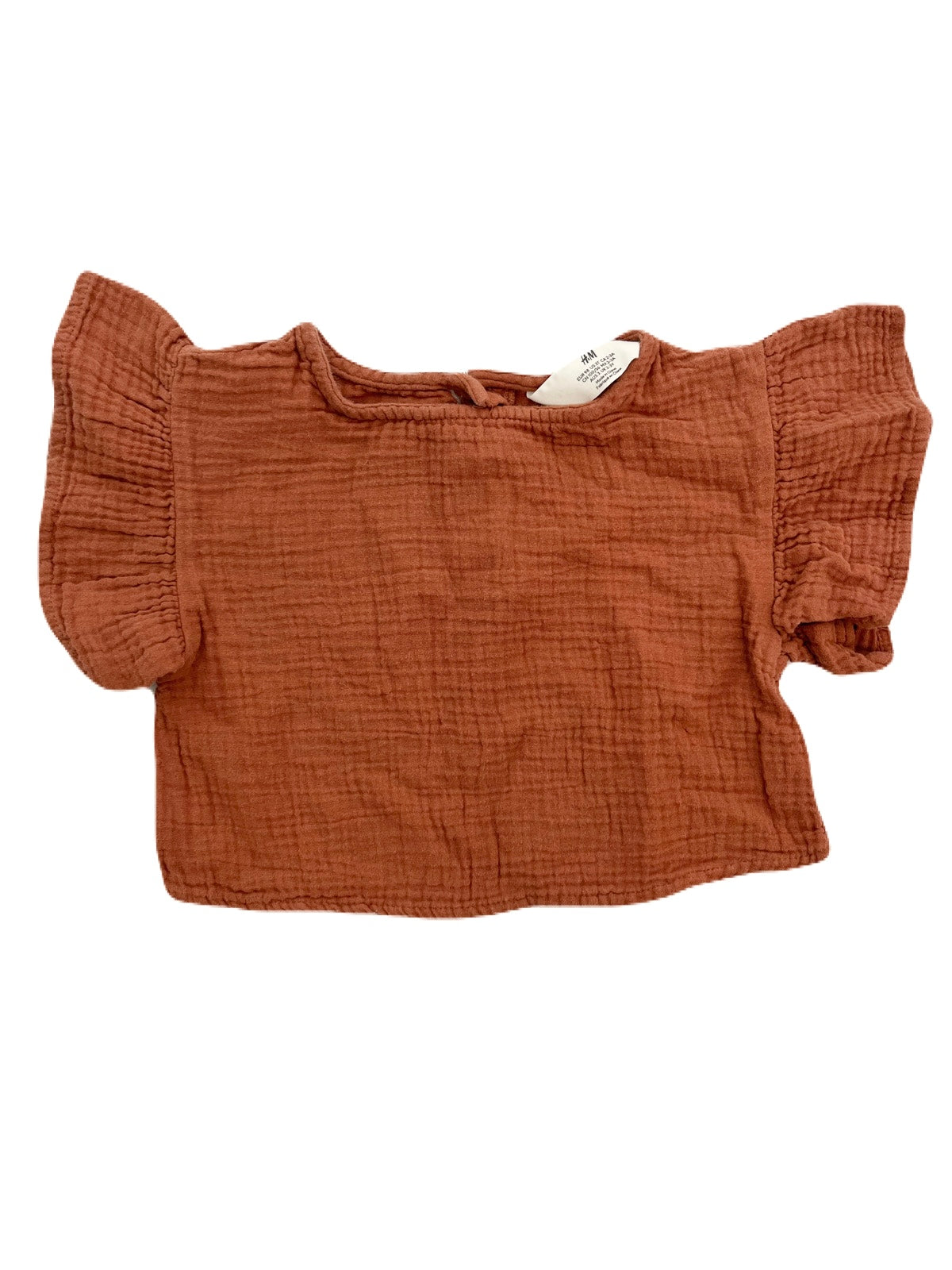 H&M Orange Muslin Top 3T