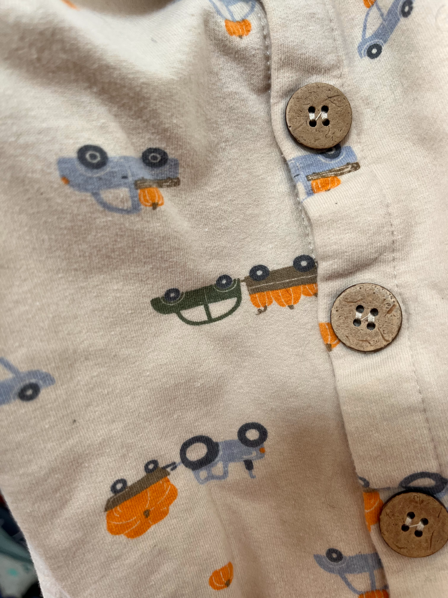 Rabbit & Bear Pumpkin Truck Playsuit, 3-6m