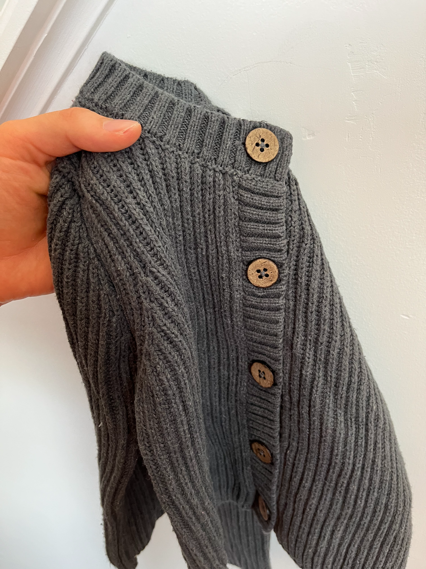 Jamie Kay Grey Knit Cardigan 12-18m