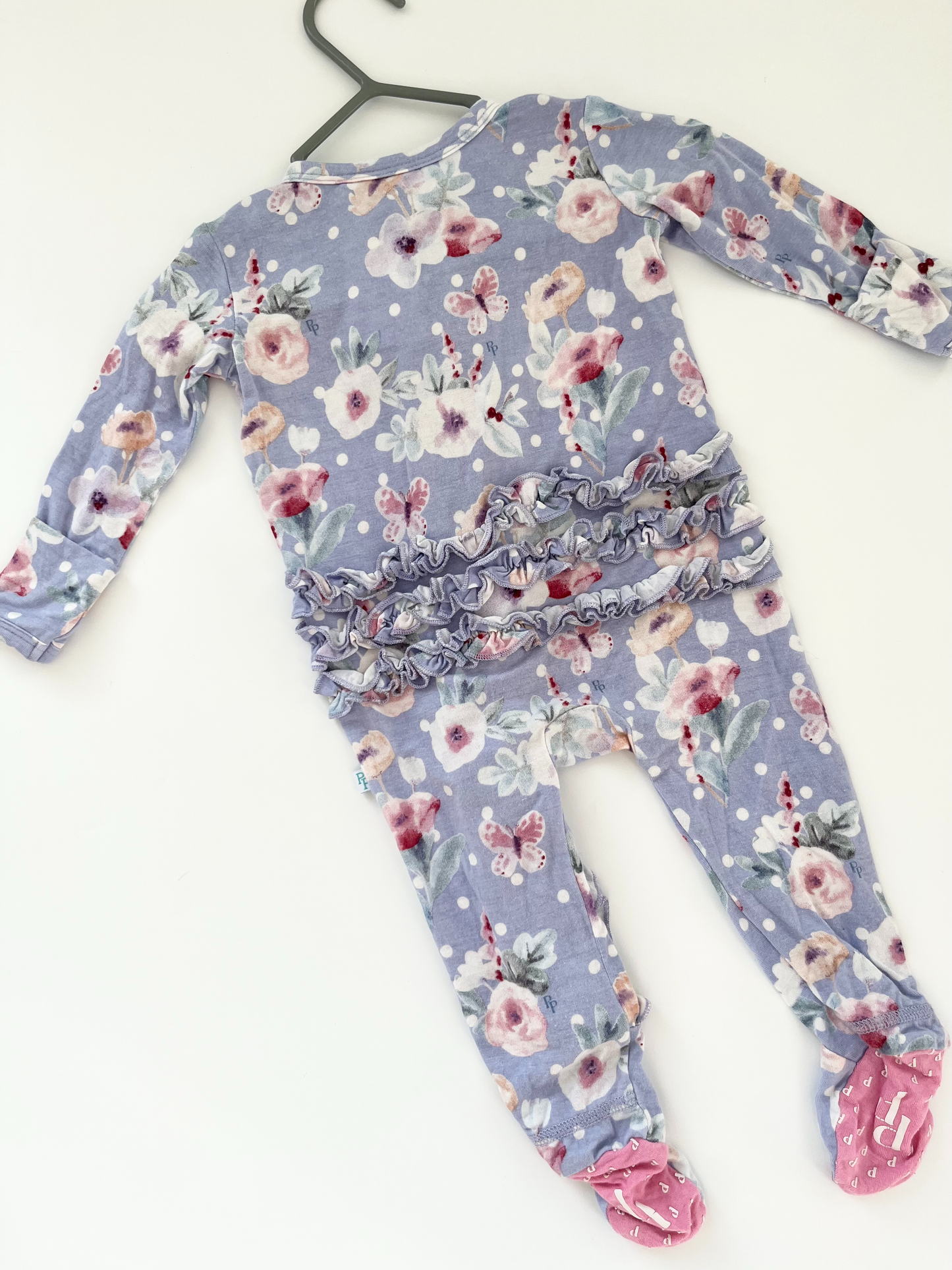 Posh Peanut Bamboo Footed Ruffle Sleeper 0-3m