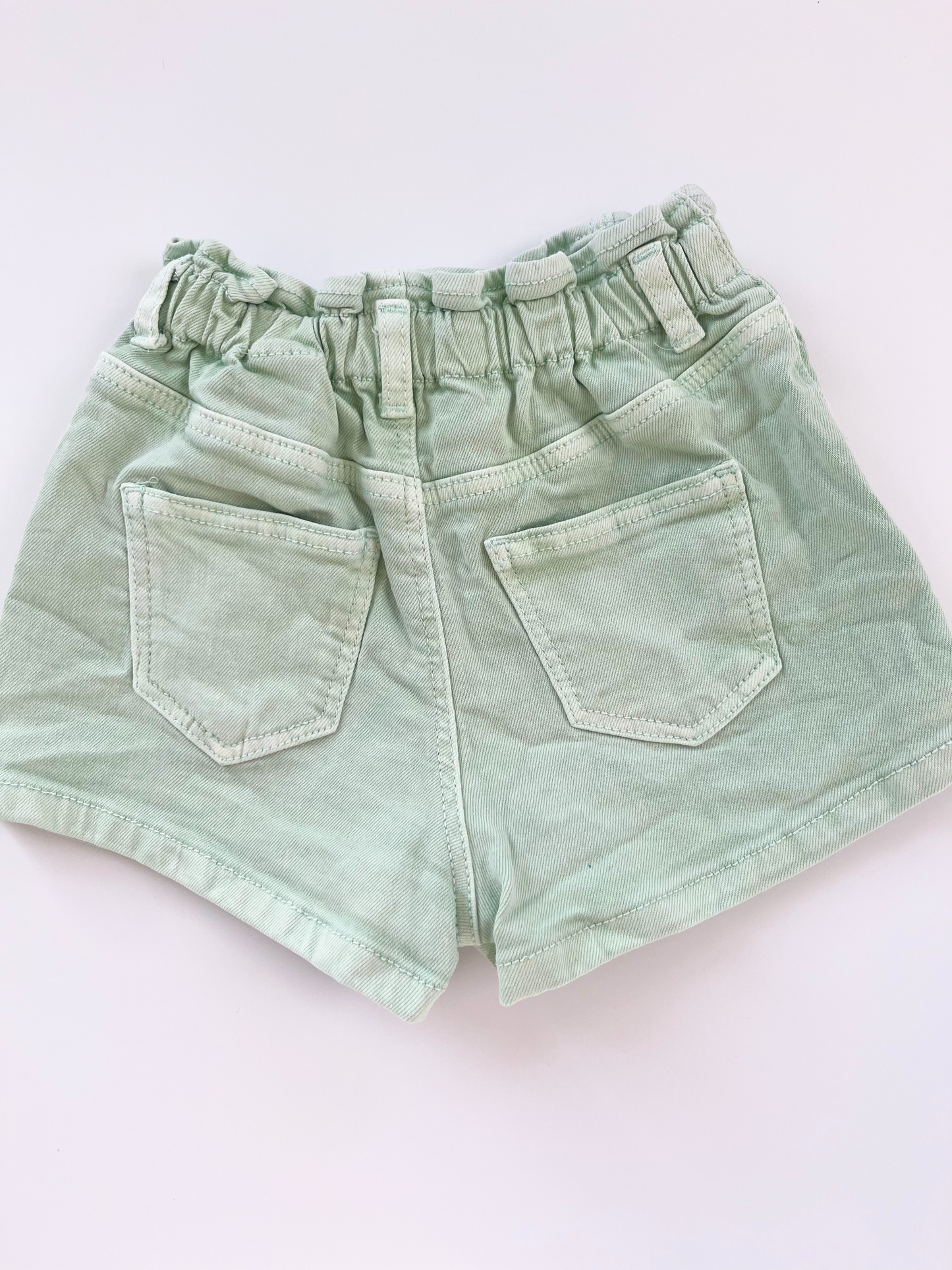 ZARA Green Denim Shorts 18-24m
