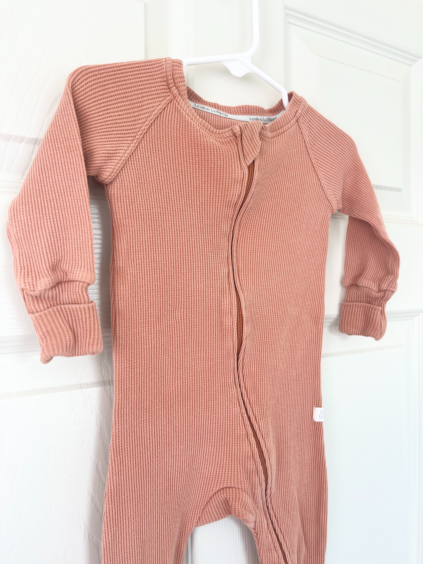 Loulou Lollipop Orange Waffle Sleeper 6-12m
