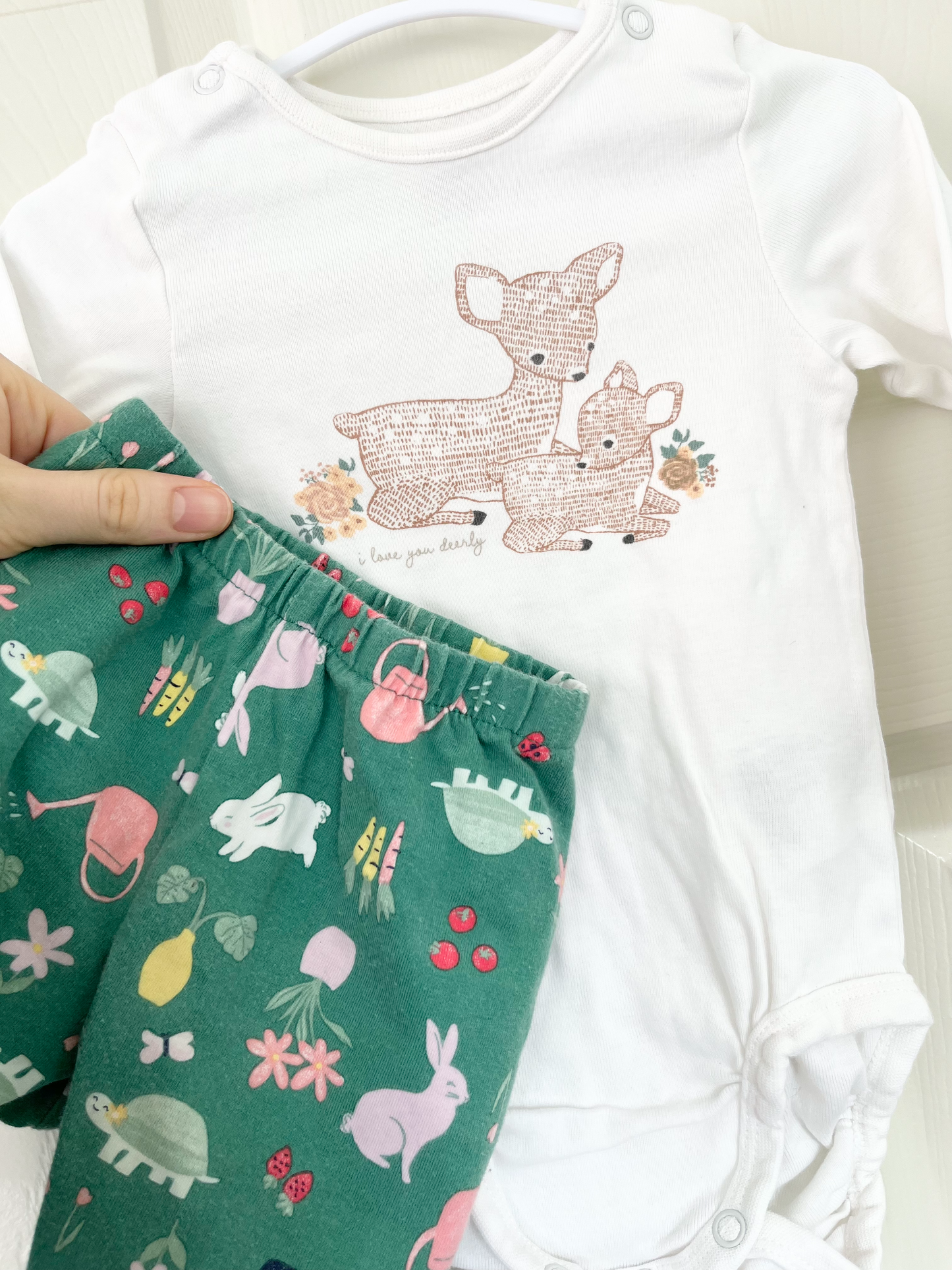 H&M Onesie & Legging Outfit 6-9m