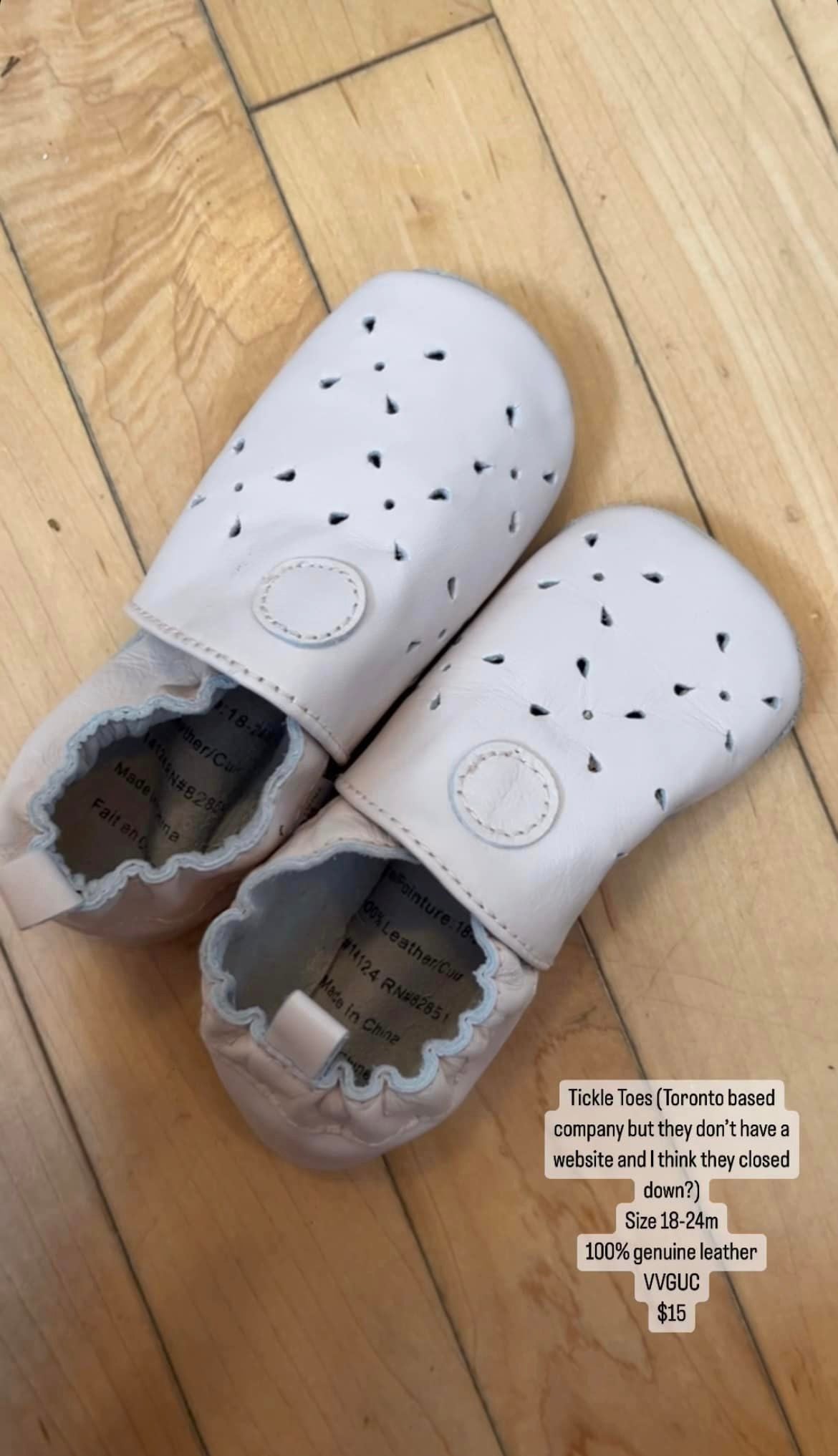 Tickle Toes Leather Soft Sole Shoes - 18-24 Months