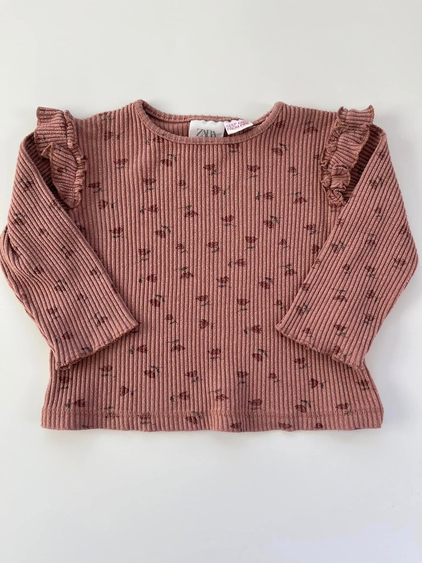 Zara Long-Sleeve Floral Shirt 6-12m