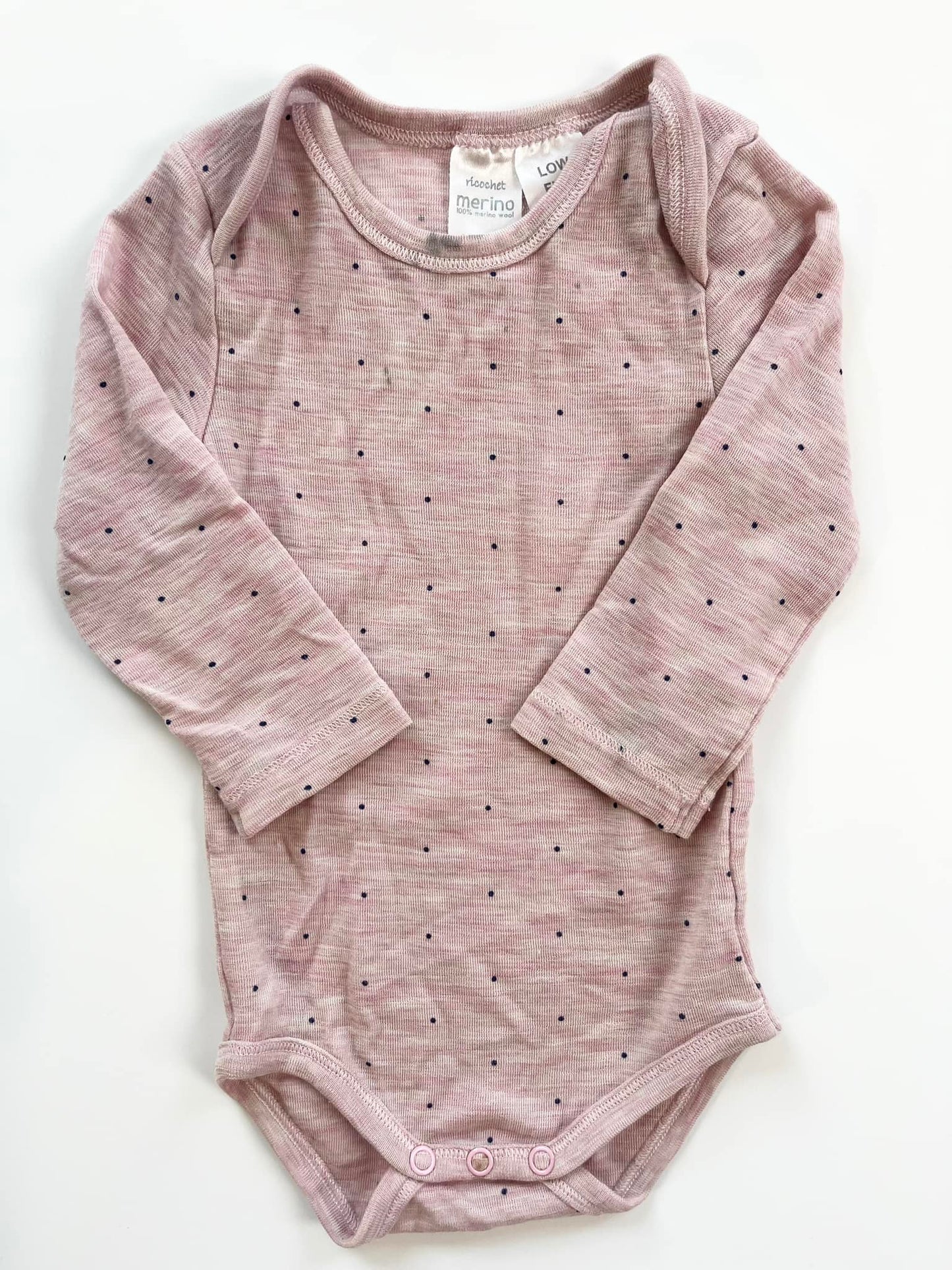 Rioochet 100% Merino Wool Onesie 6-12m
