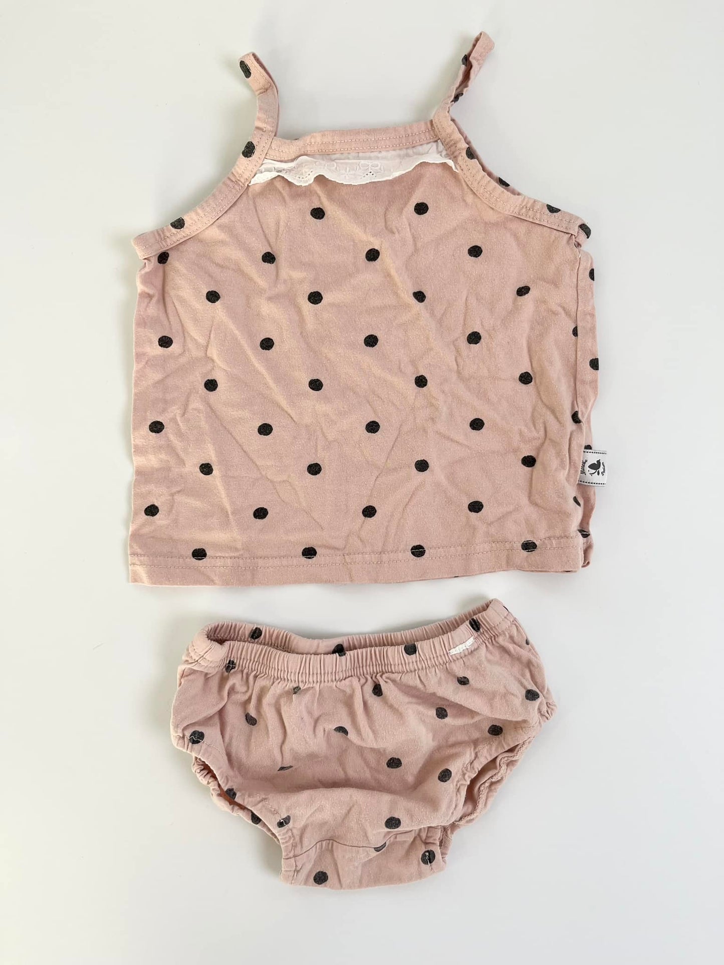 Merebe Two-Piece Polkadot Set 6-12m