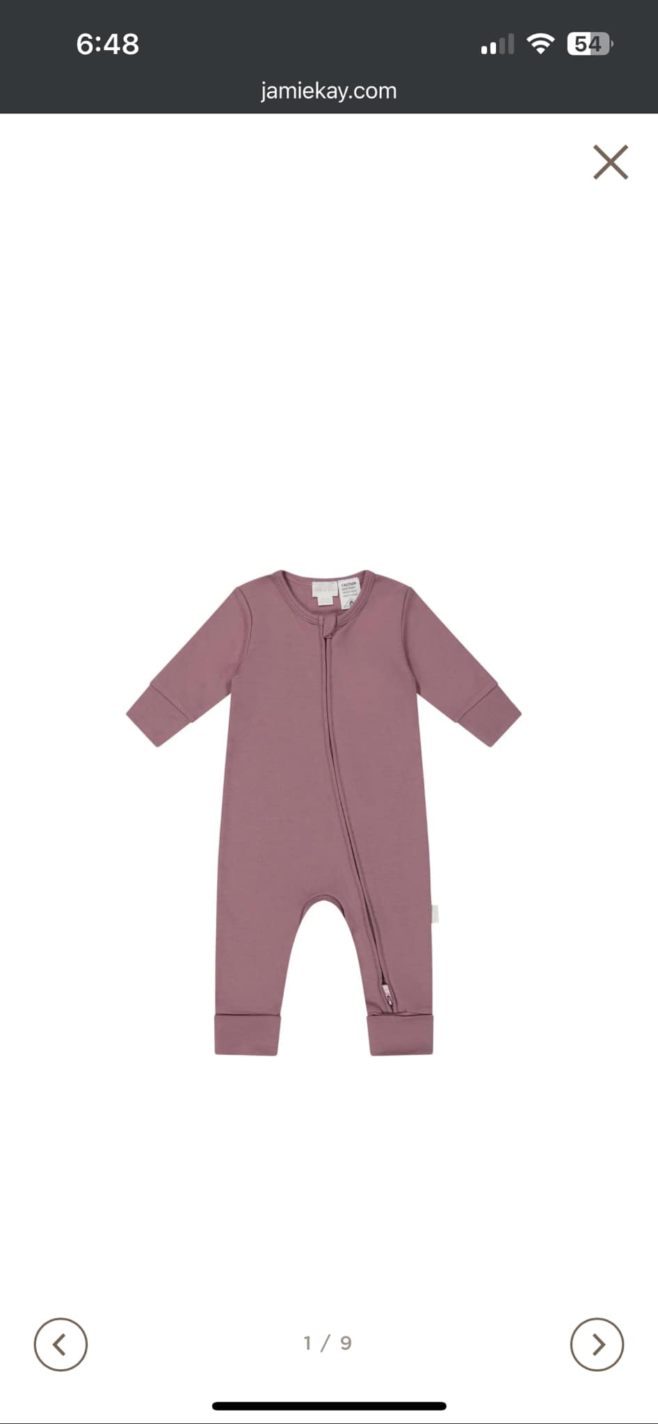 Jamie Kay- Pima Cotton Frankie Zip Lilium 1yr
