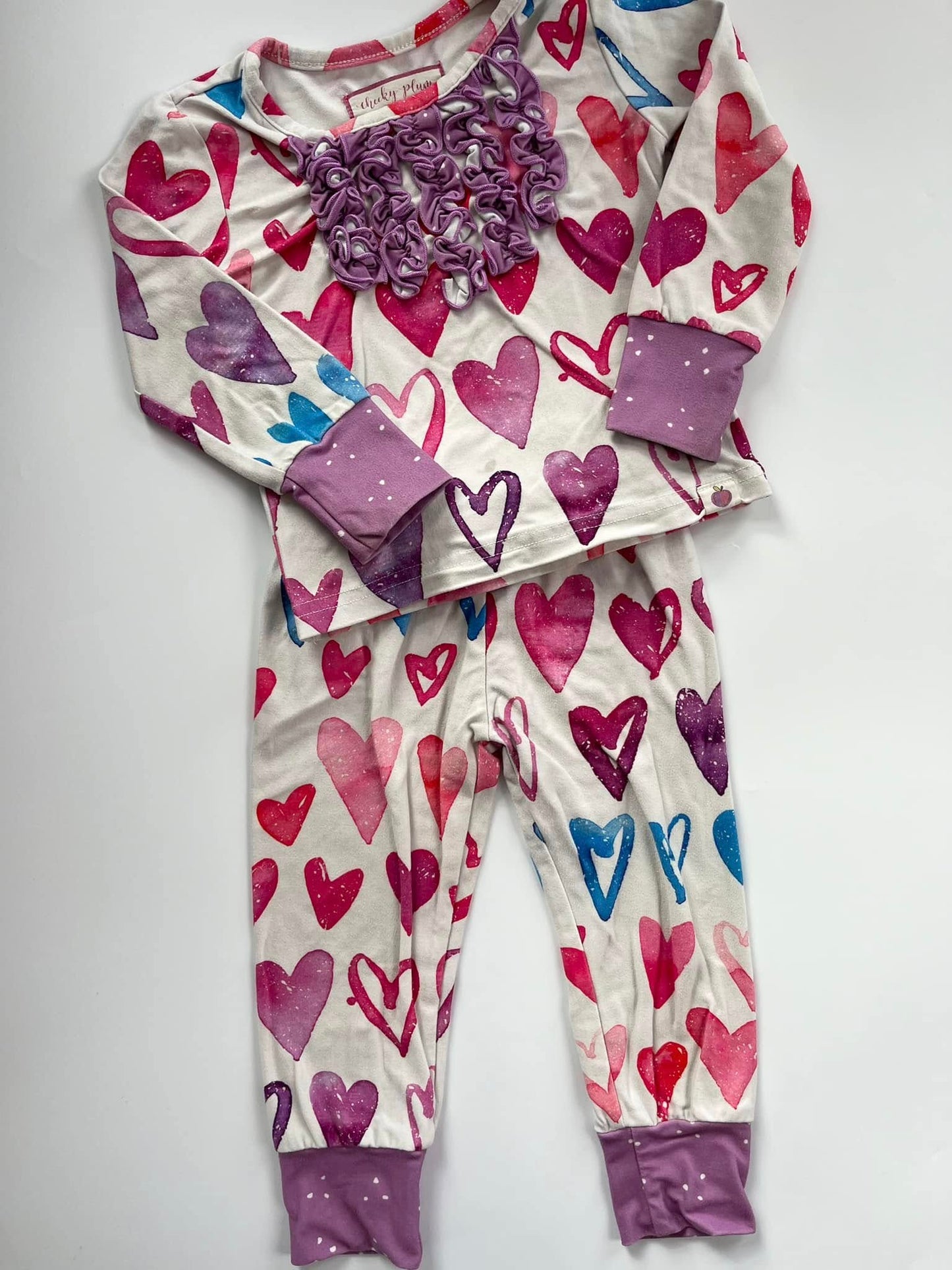 Cheeky Plum Heart Set 6-12m