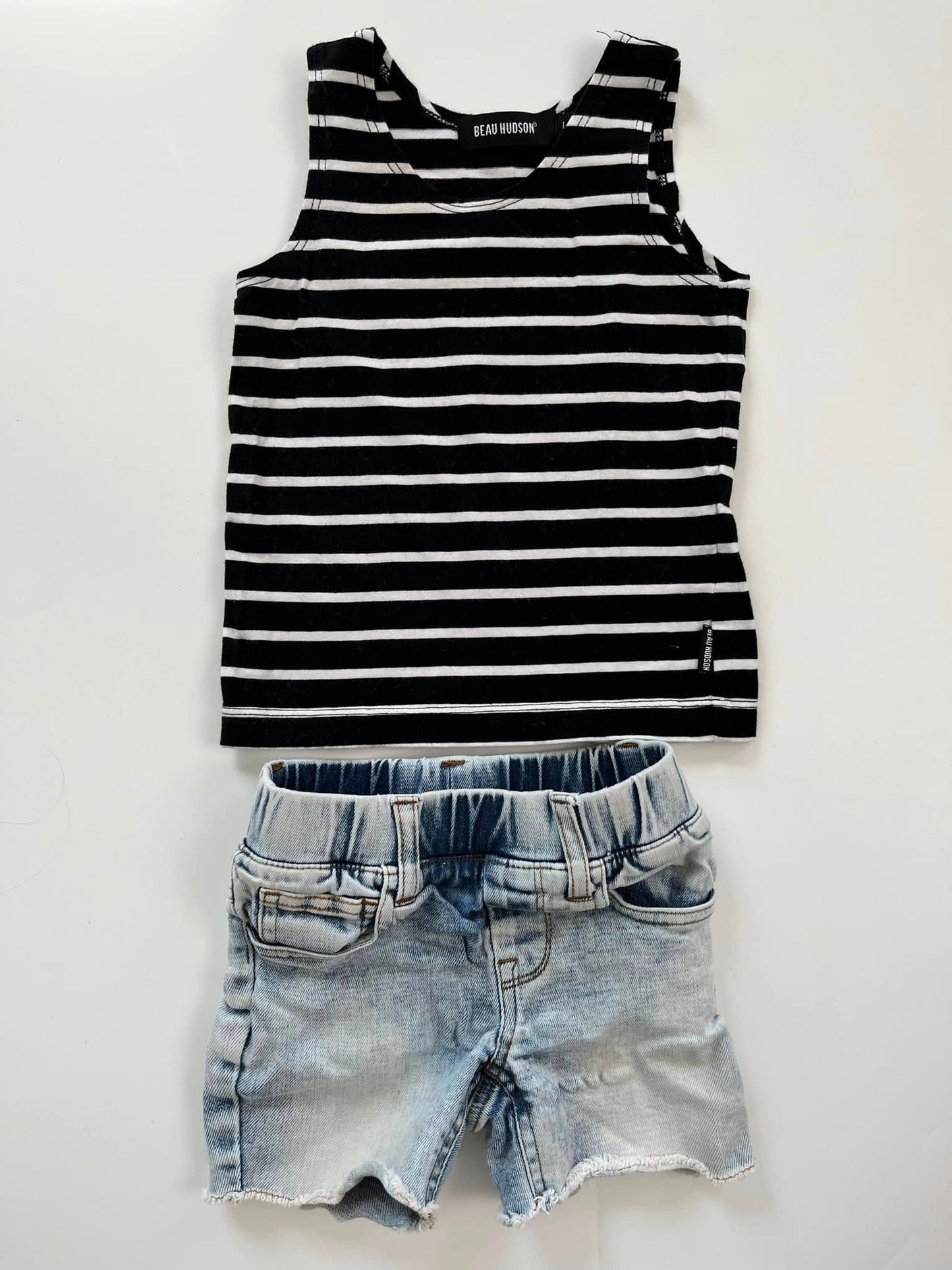 Beau Hudson Tank & Denim Short Set Size 1