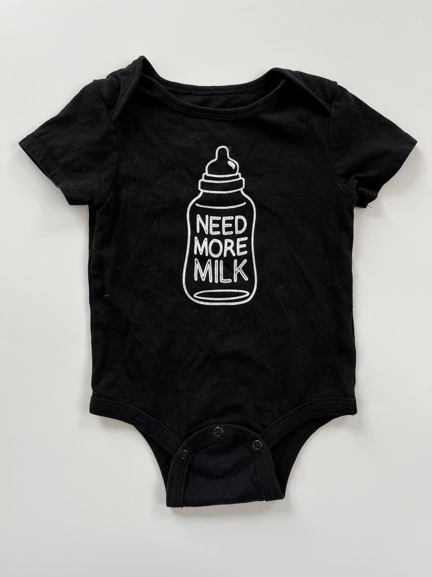 Novel Teez Designs "Need More Milk" Onesie 9m