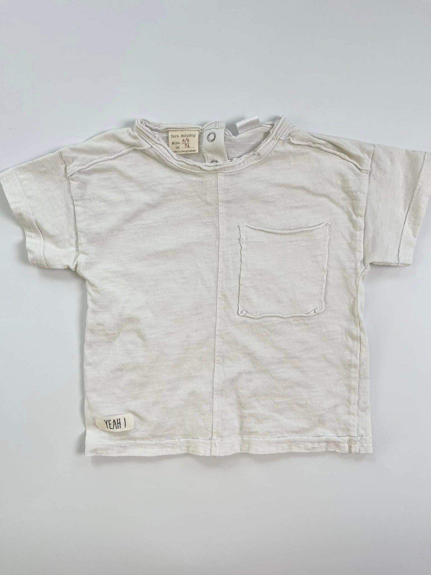 ZARA White T-Shirt 12-18m