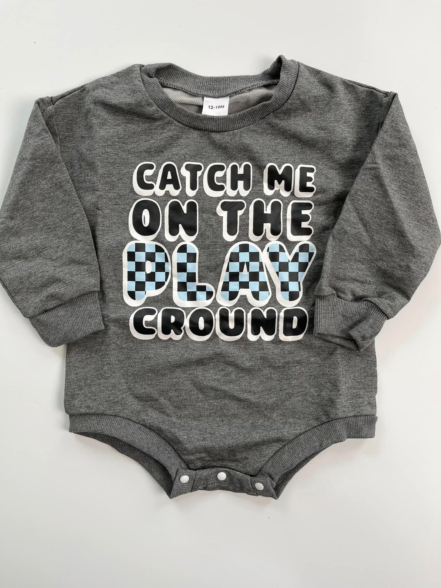 "Catch Me On The Playground" Bubble Romper 12-18m