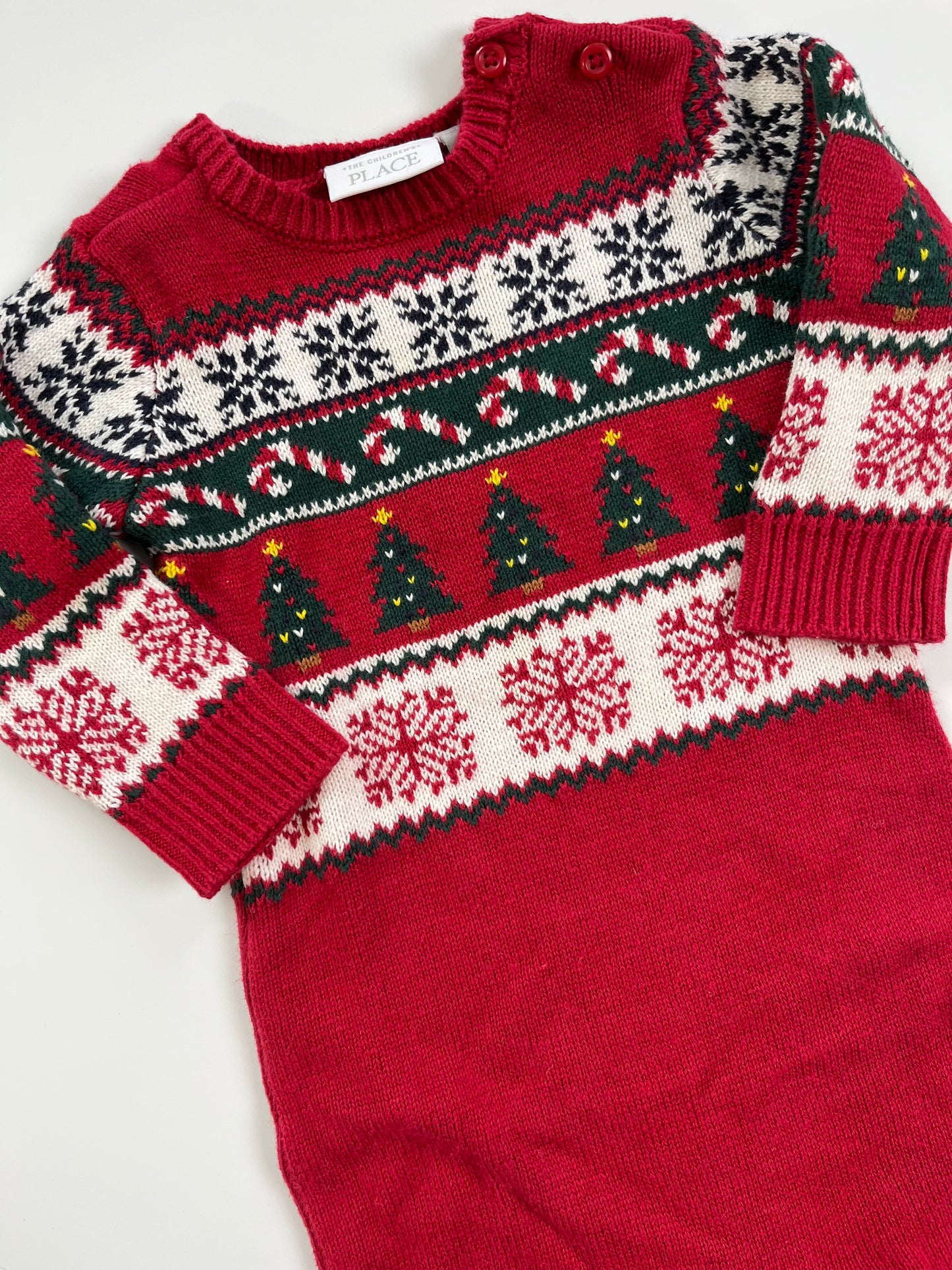 Children’s Place Knitted Christmas Romper 12m