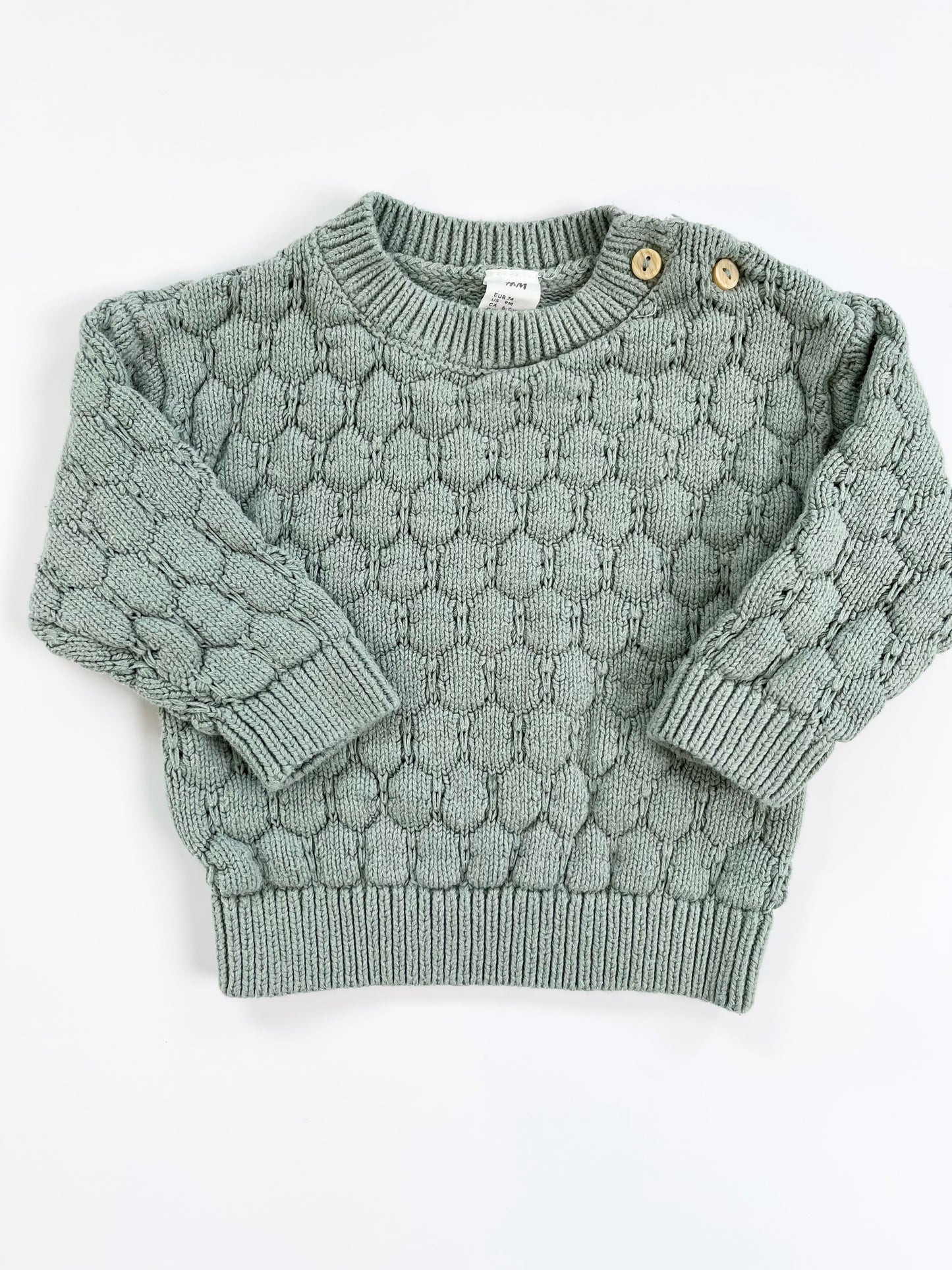 H&M Teal Knit Sweater 12m
