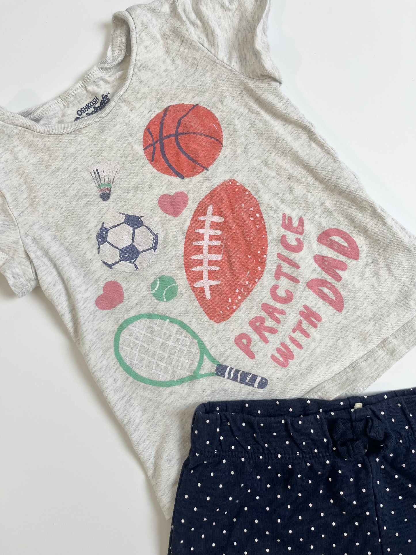Oshkosh T-Shirt & H&M Shorts 2T