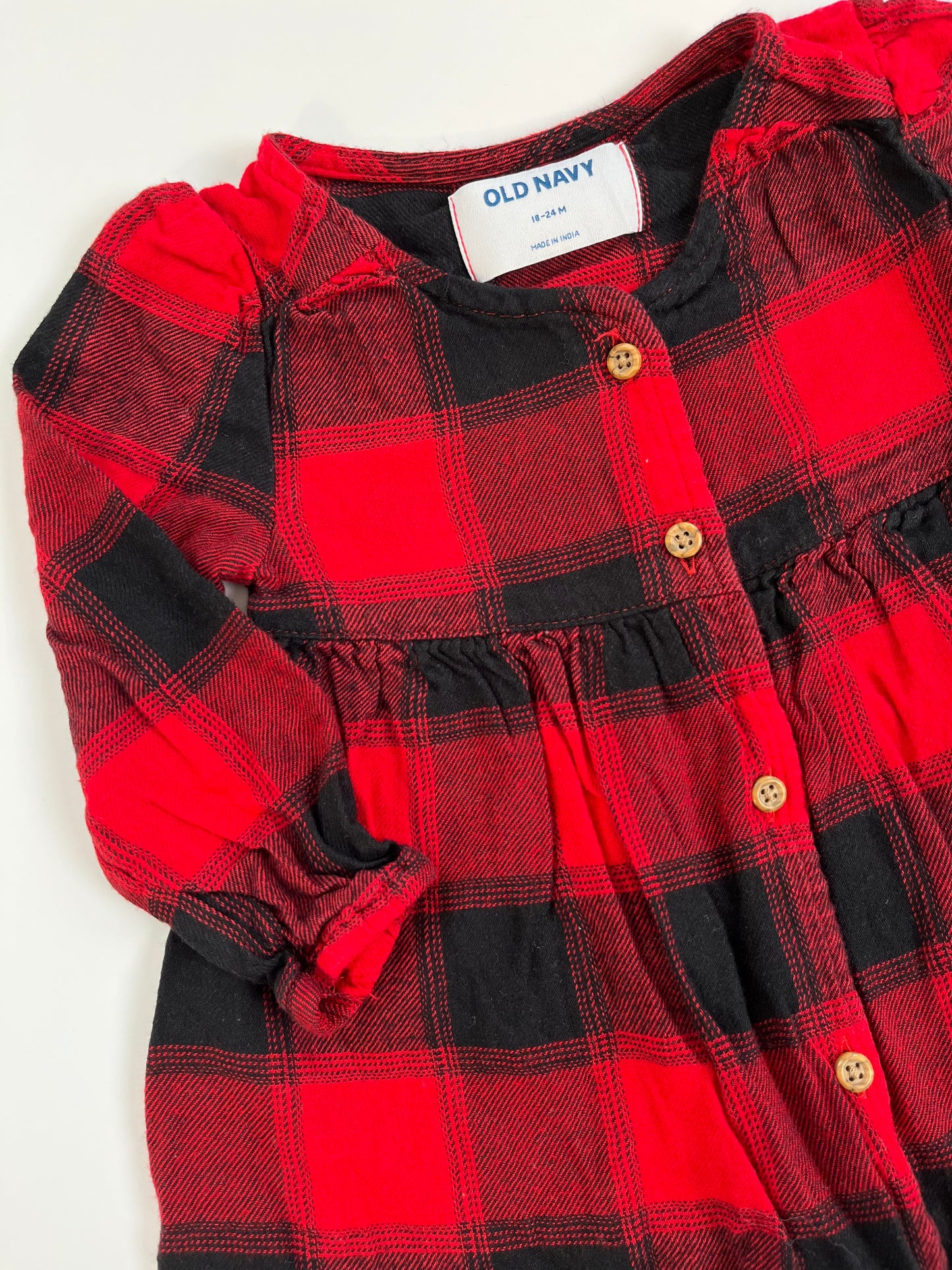 Old Navy Flannel Dress 18-24m
