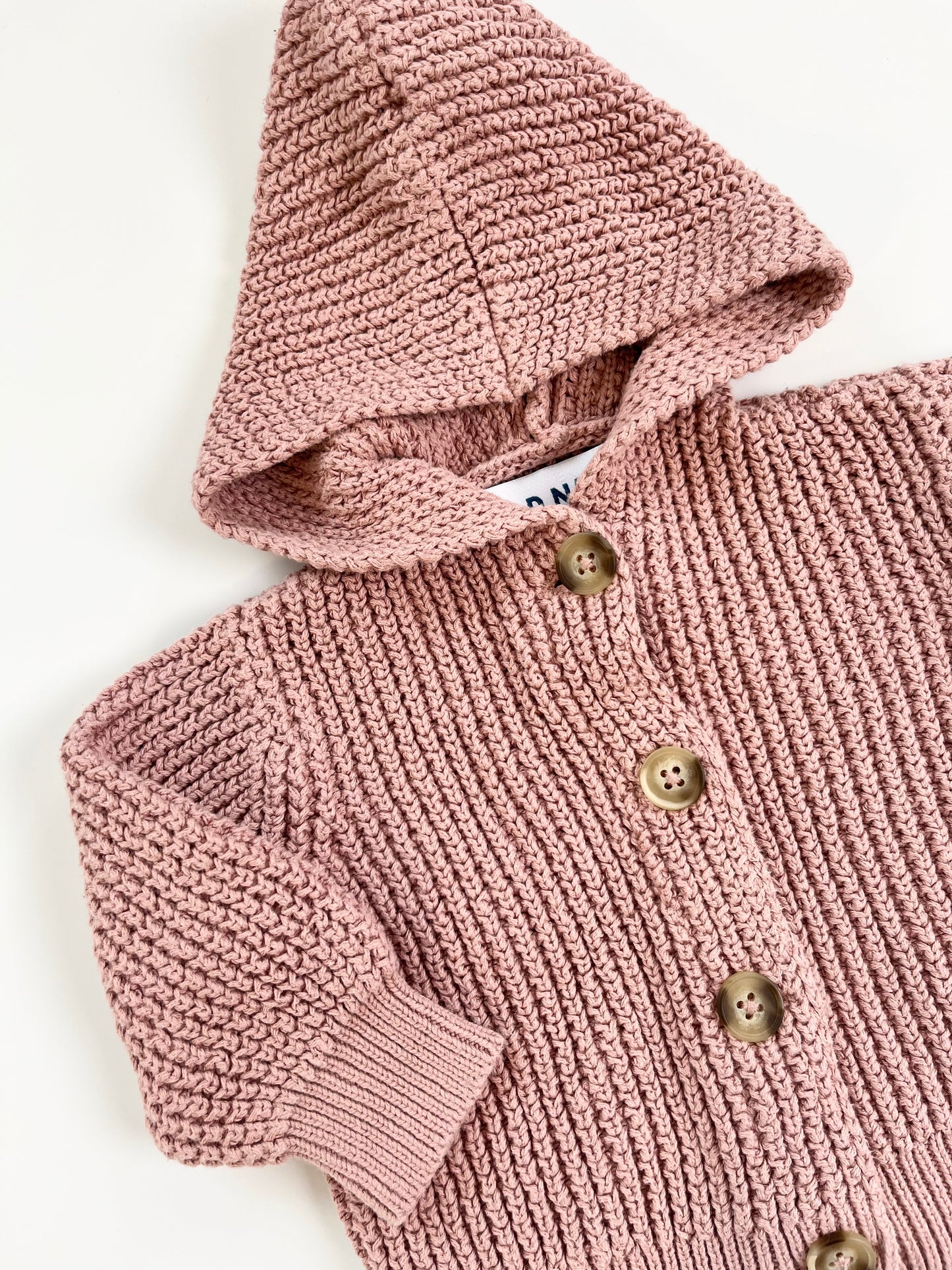 Old Navy Knit Hooded Cardigan 6-12m