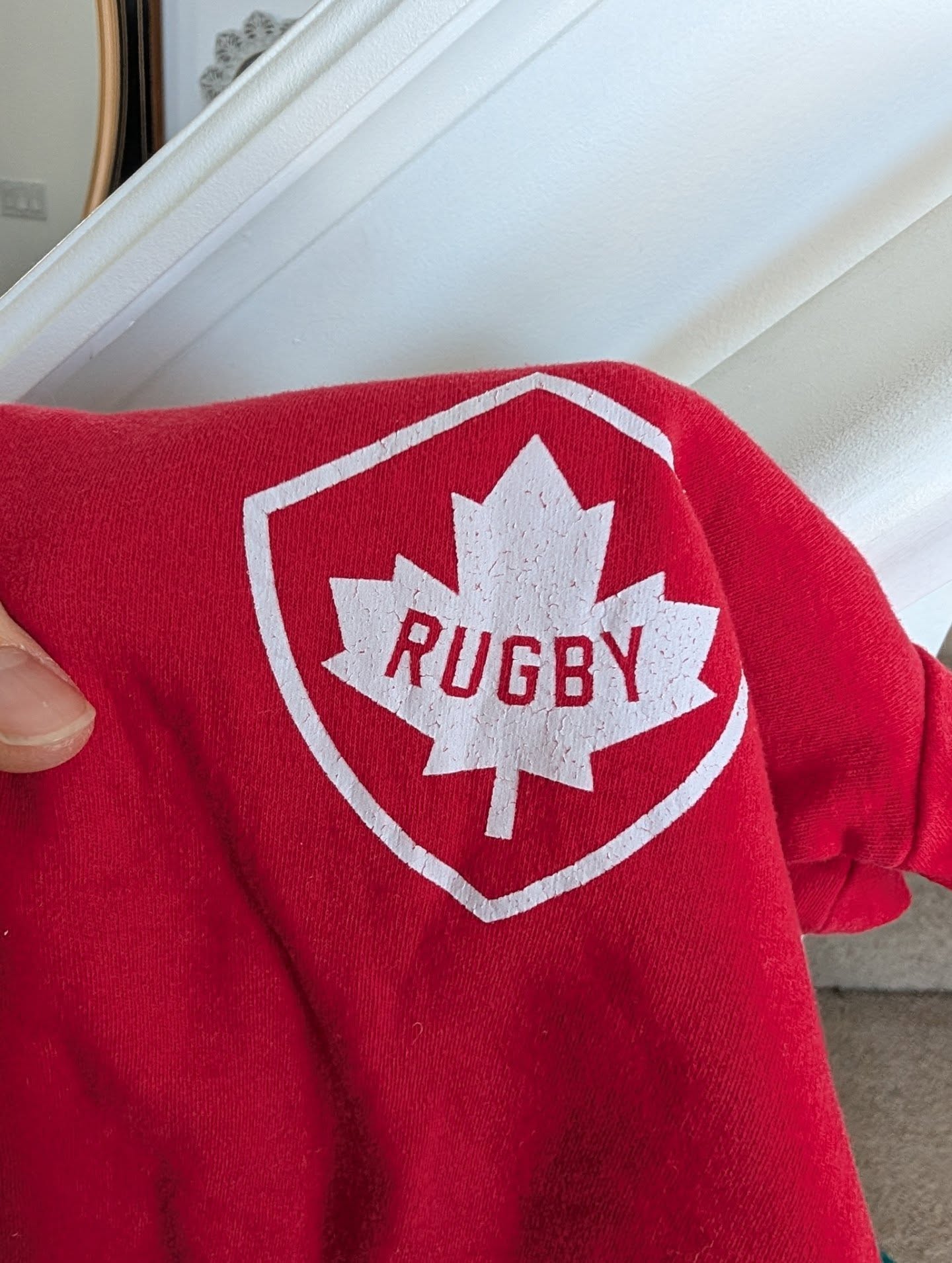 KavKas Red Rugby Canada Onesie 3-6m