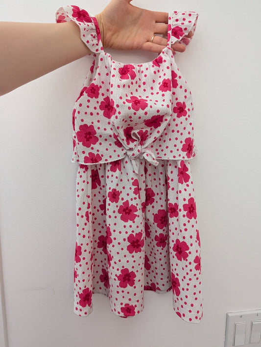 ZARA Pink Floral Flowy Vacation Dress 5T