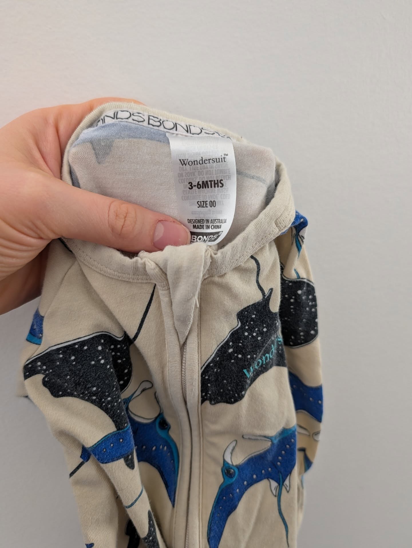 Bonds Wondersuit Stingray Print 3-6m