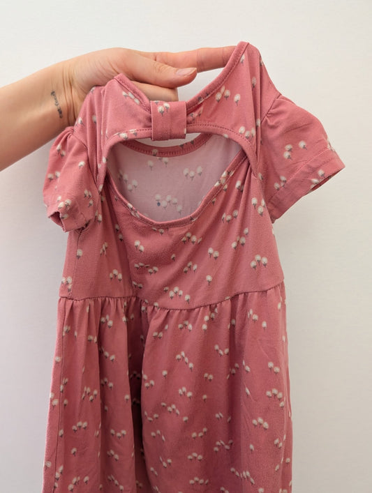 Picapino Pink Floral Dress with Bow Back 24m