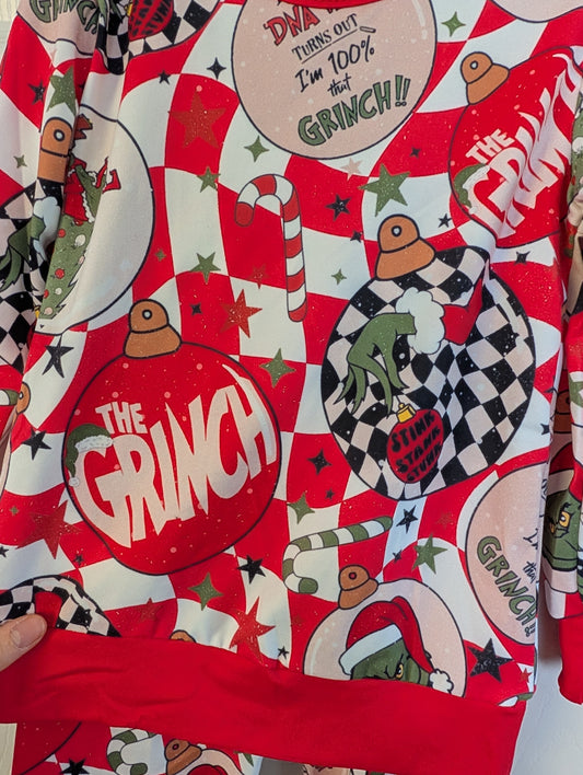 Cotton Grinch Sweat Set 5T