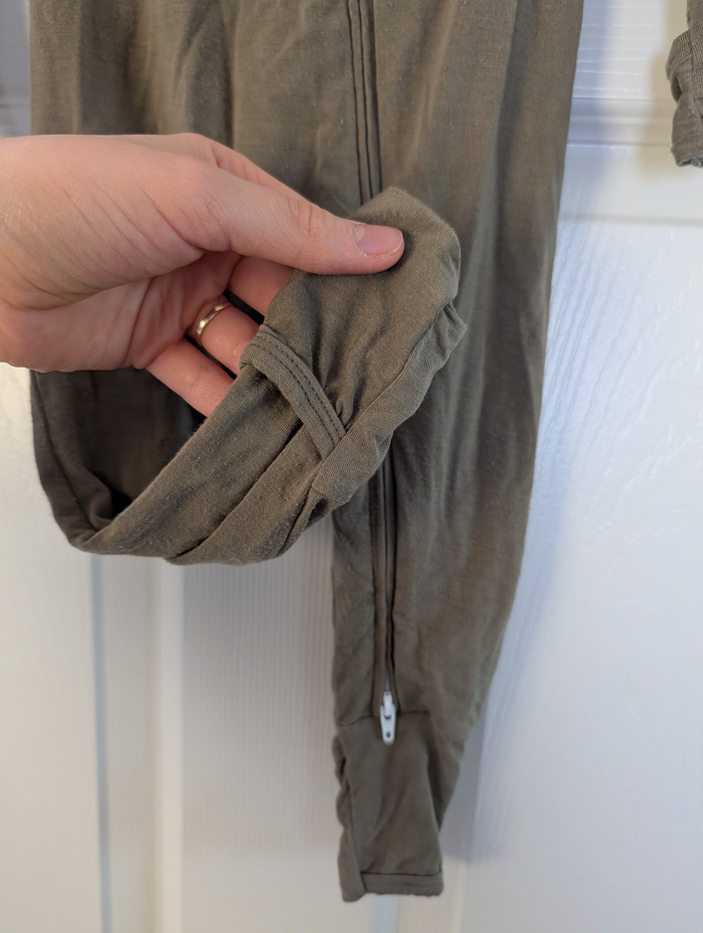 Bambi & Birdie Green Convertible Romper 3-6M