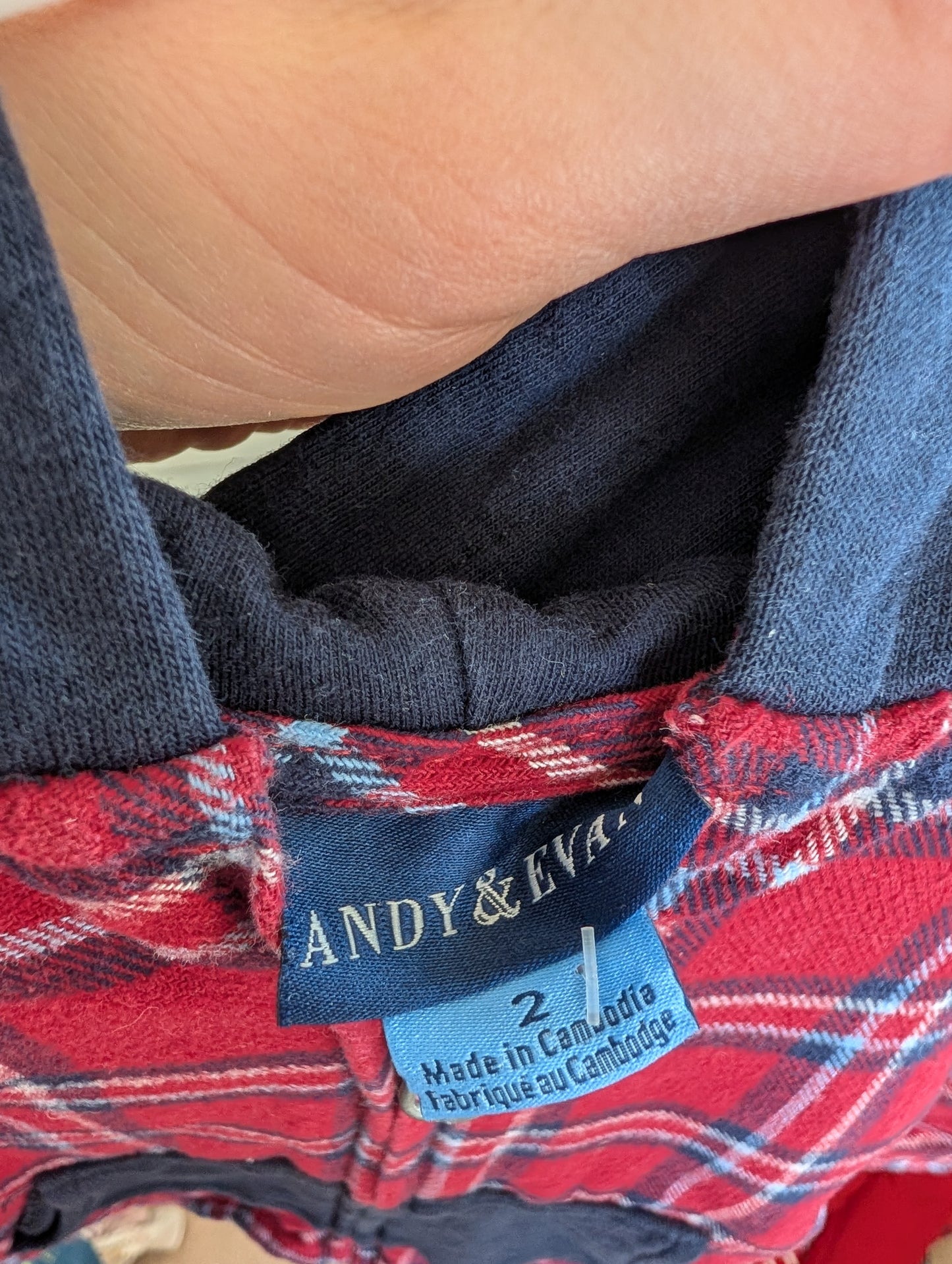 Andy & Evan Flannel Hoodie 2T