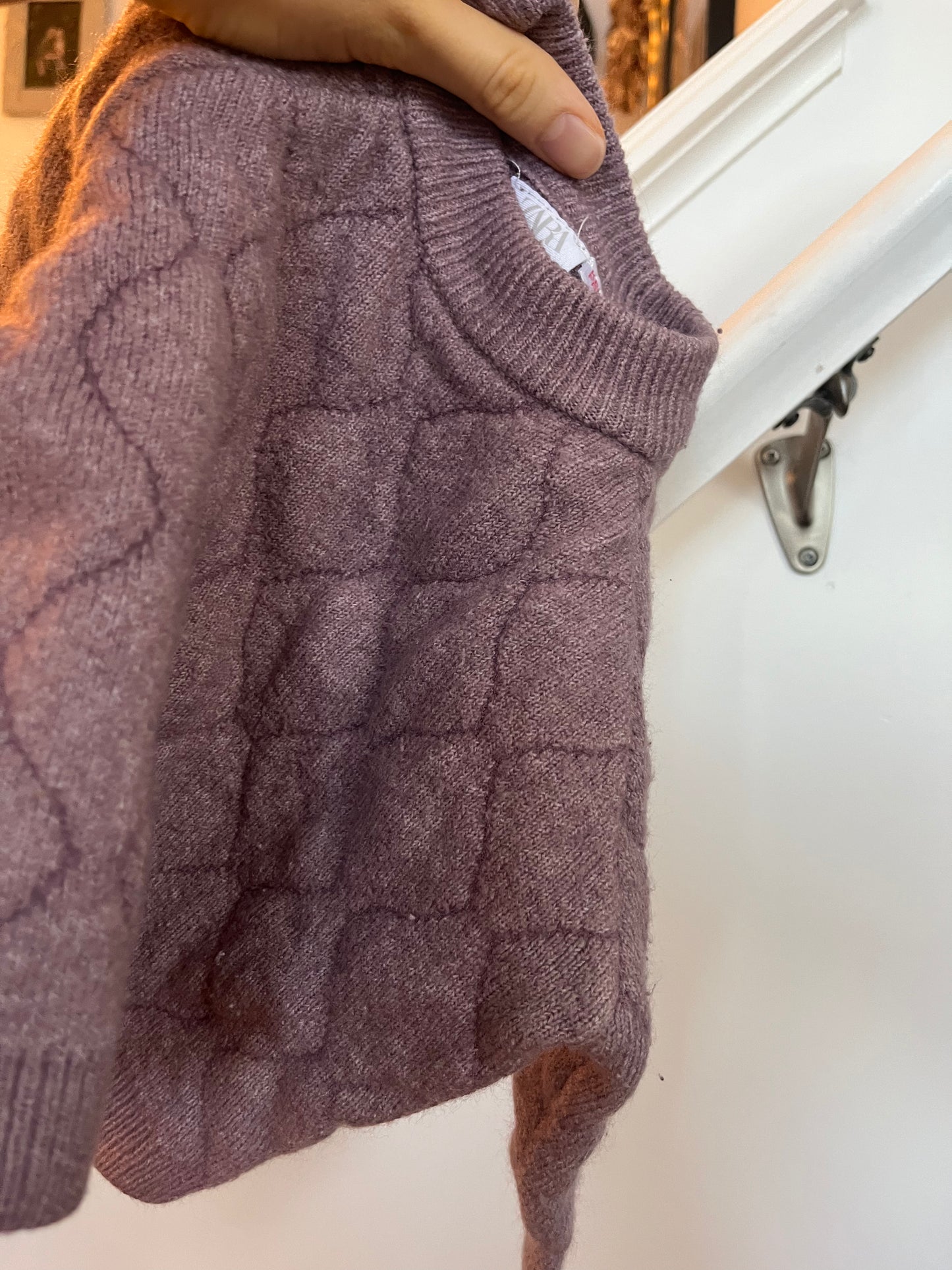 Zara Pink/Purple Knit Crewneck 12-18m